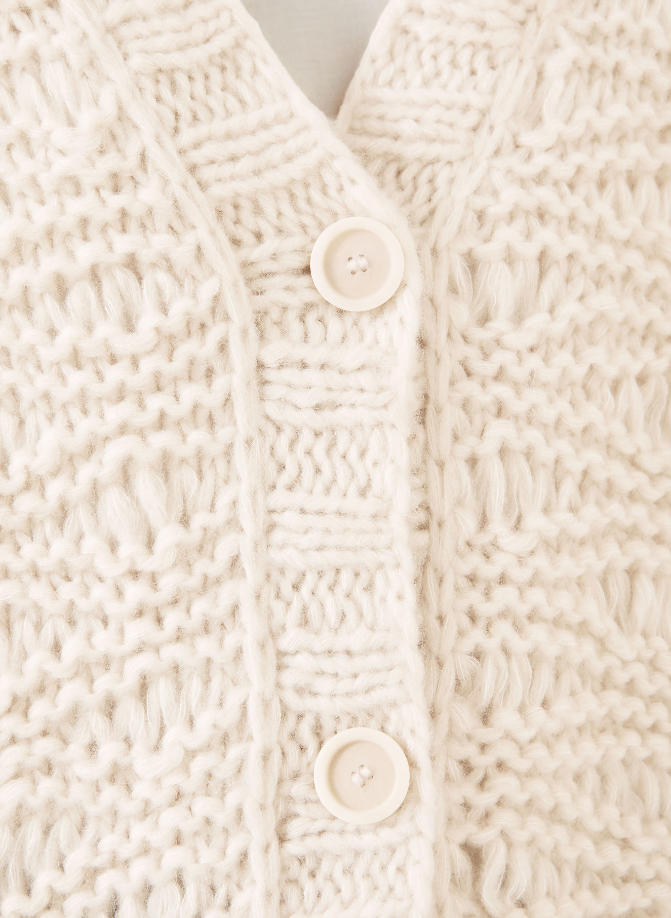 IRIS von ARNIM Oversized vest IRIS ICONIC 50 met kasjmier: CRÈME