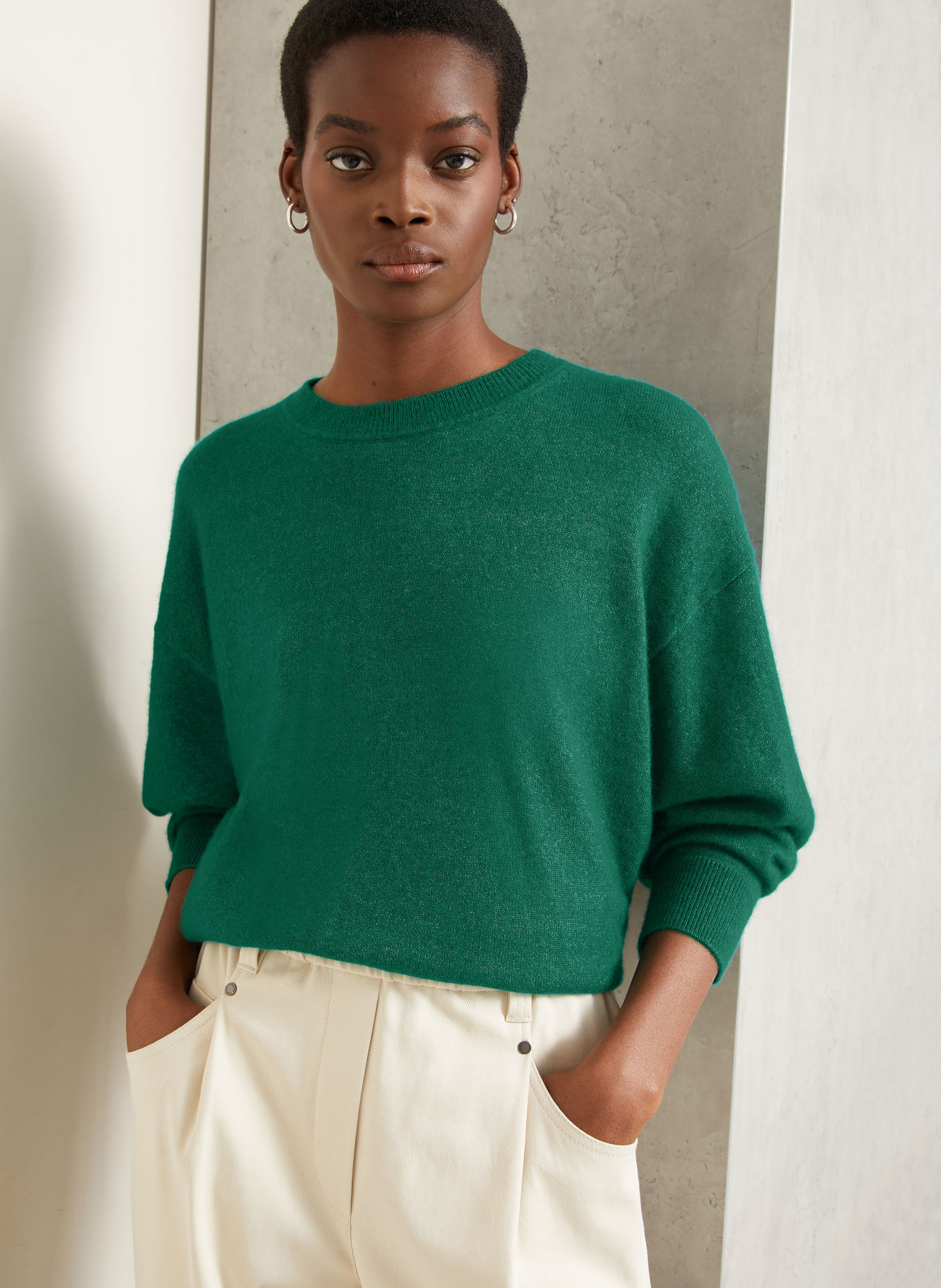 IRIS von ARNIM Pullover KALENA 50 mit Cashmere: GRÜN