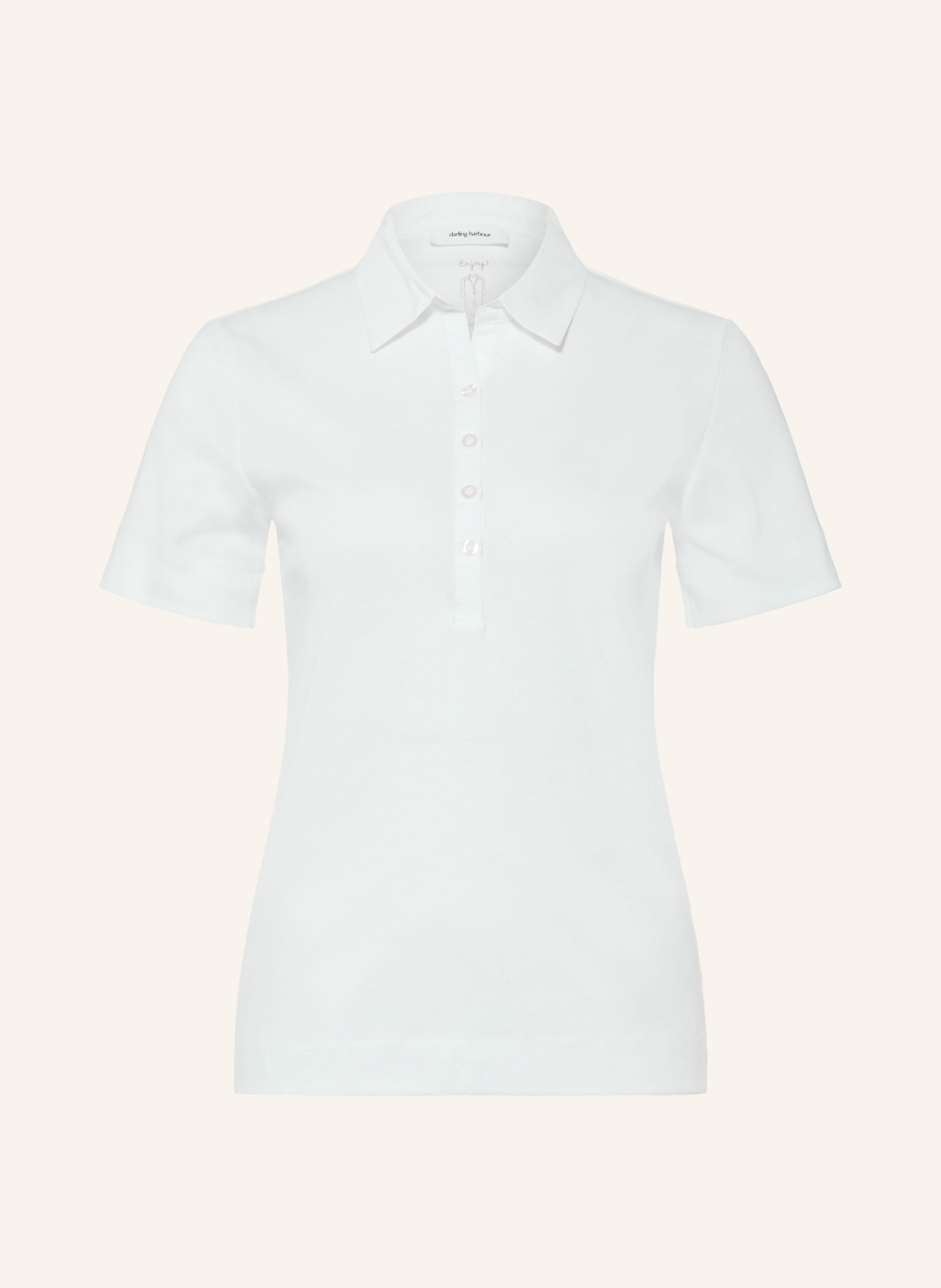 darling harbour Polo en jersey: WHITE