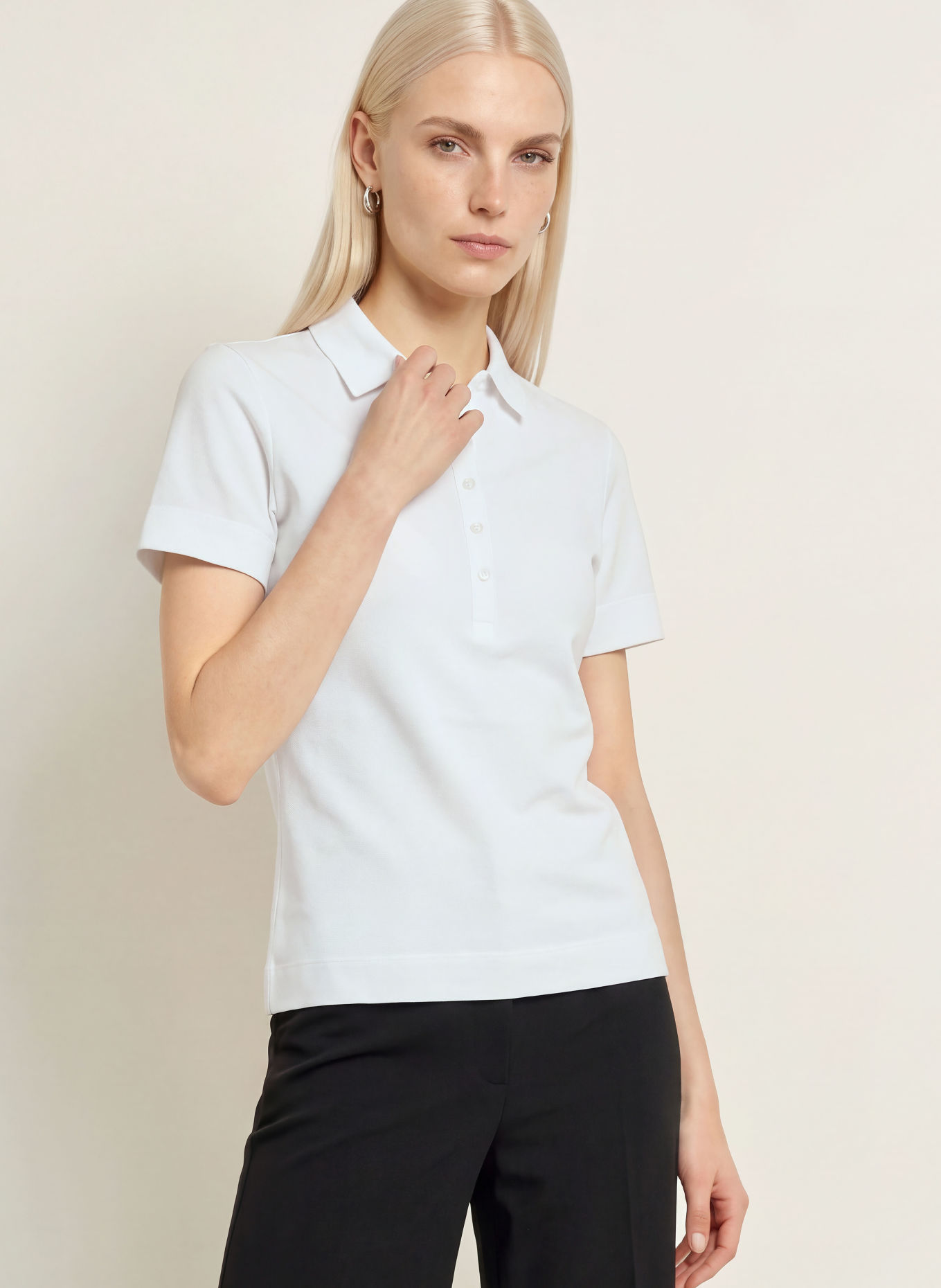darling harbour Polo en jersey: WHITE