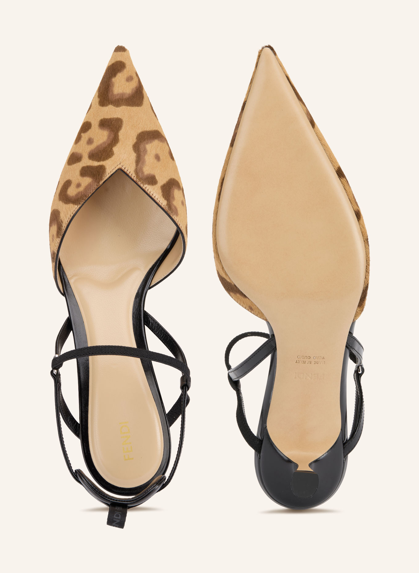 FENDI Slingpumps VERY COLIBRÌ: COGNAC / DUNKELBRAUN / BRAUN