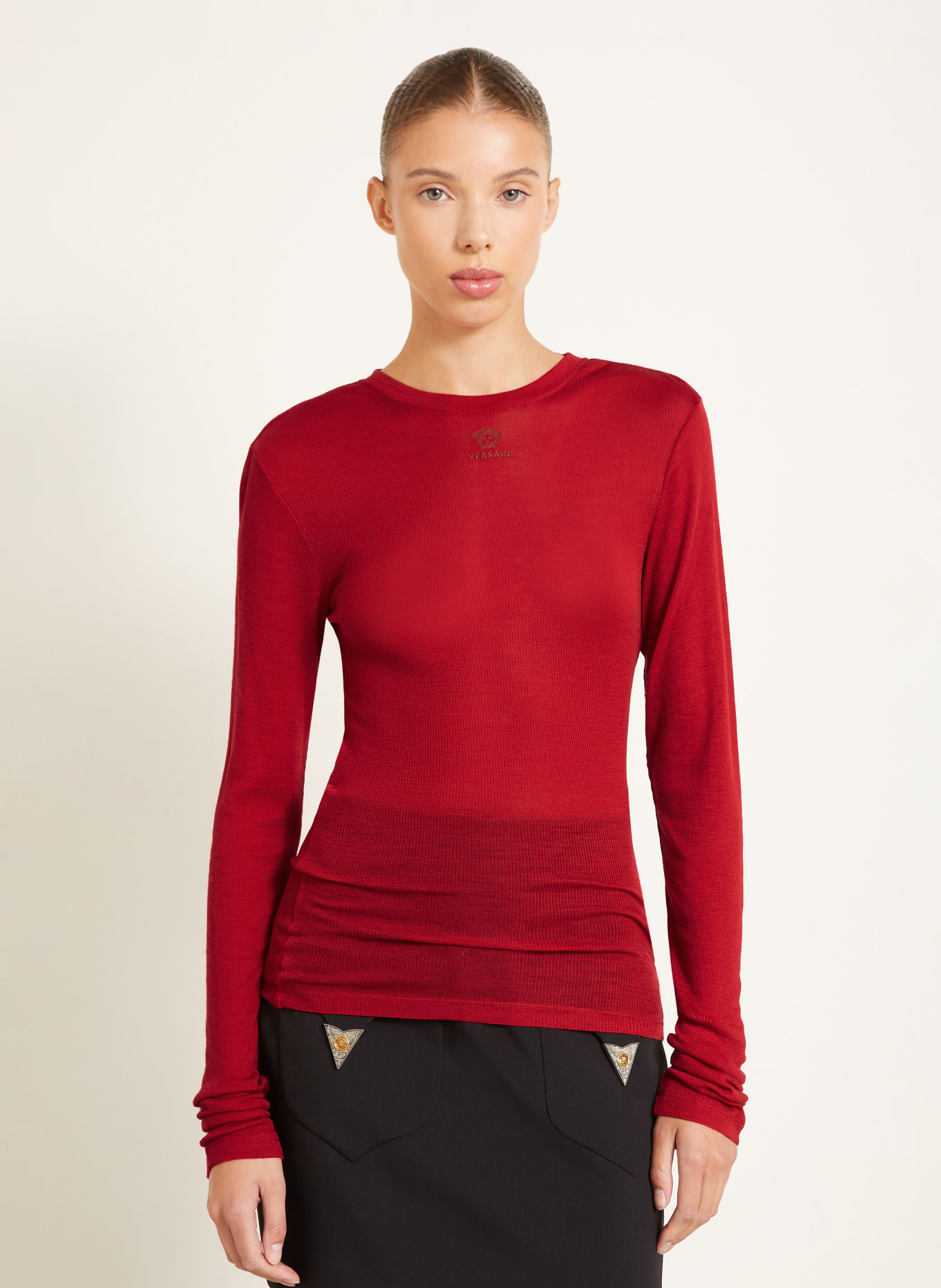 VERSACE Long-sleeve shirt: RED
