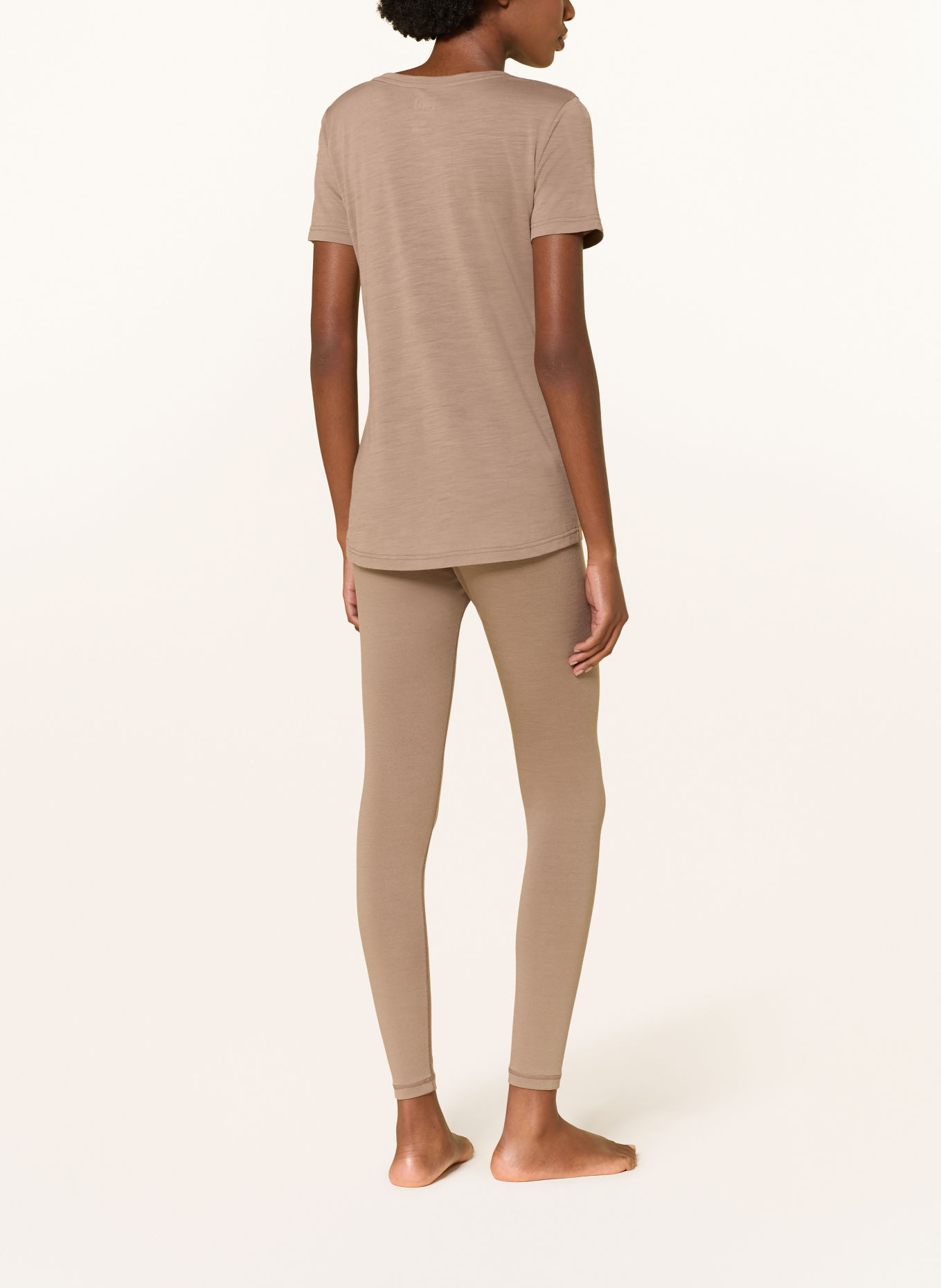 super.natural Collants taille haute en laine mérinos: BEIGE