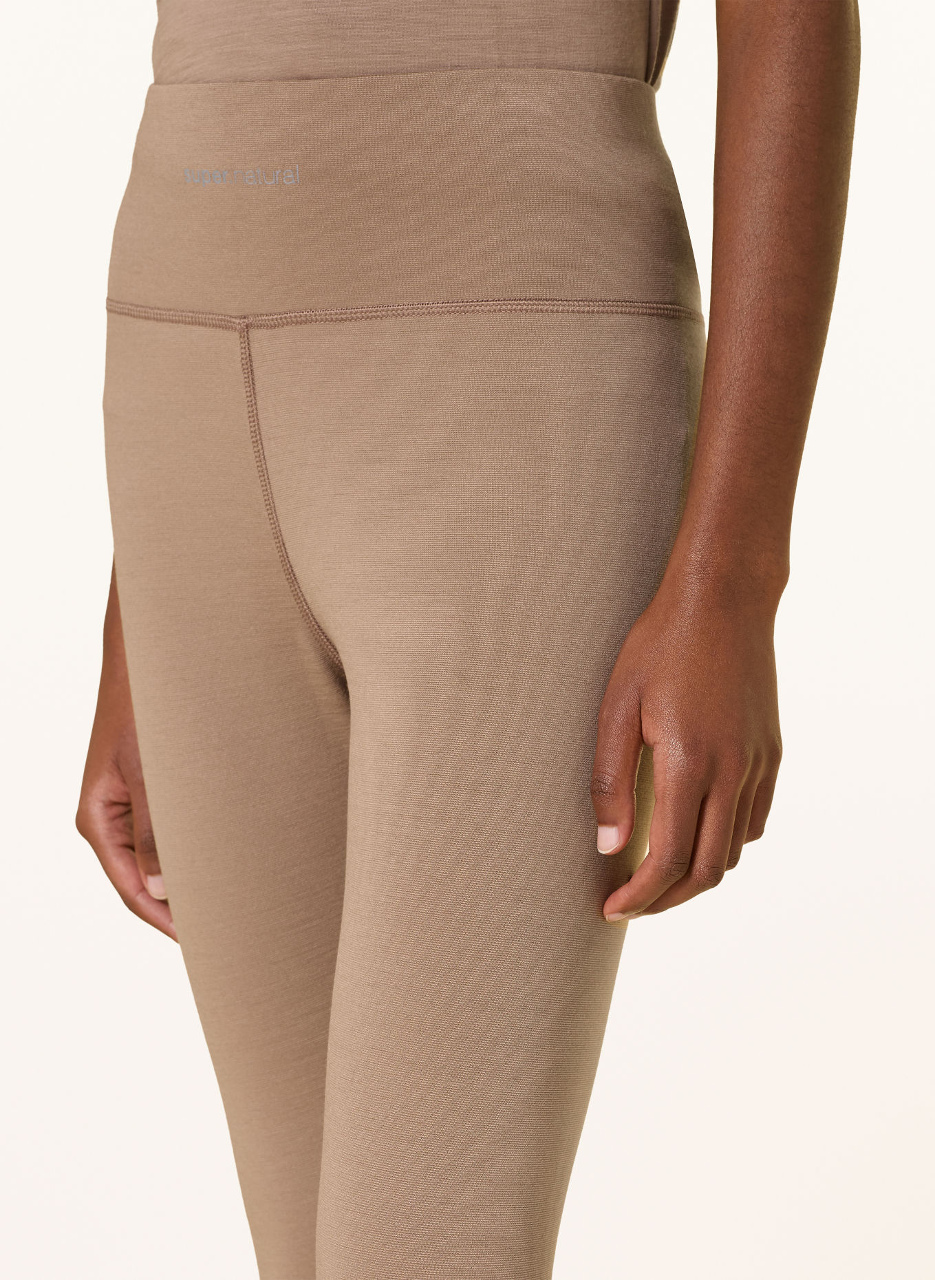 super.natural Collants taille haute en laine mérinos: BEIGE