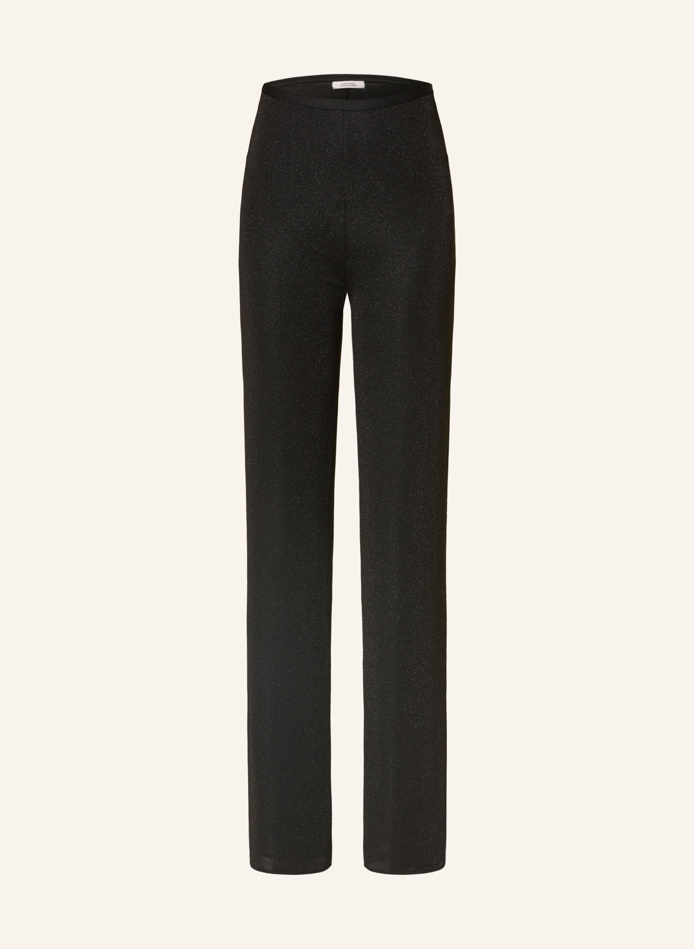 DOROTHEE SCHUMACHER SOFT SHIMMER Wide-leg trousers with Glitter Yarn: BLACK
