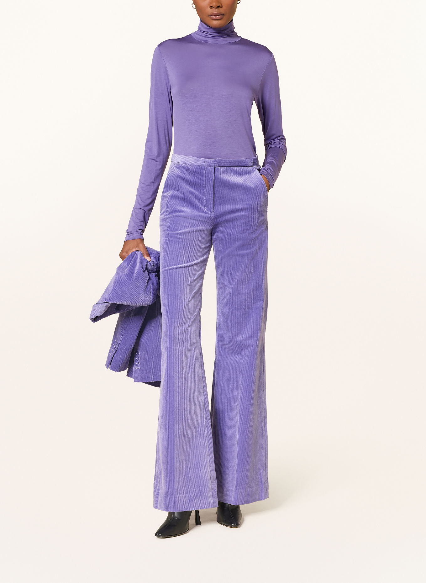 DOROTHEE SCHUMACHER GLOSSY EASE Turtleneck top: PURPLE