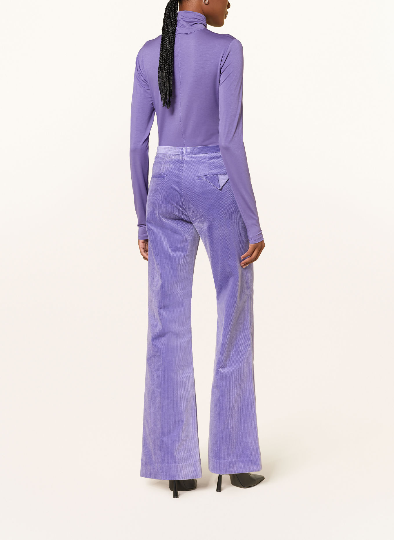 DOROTHEE SCHUMACHER GLOSSY EASE Turtleneck top: PURPLE