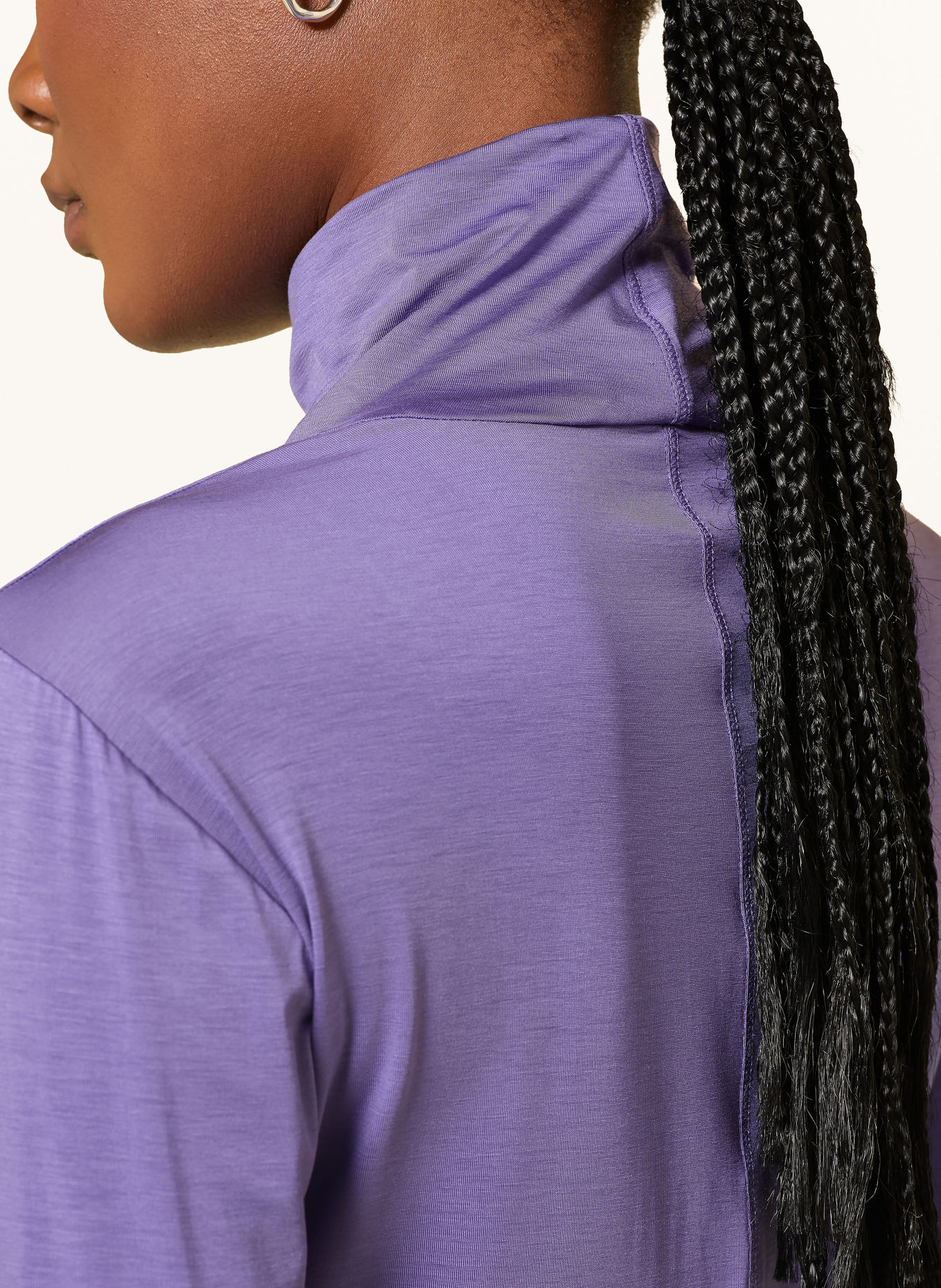 DOROTHEE SCHUMACHER GLOSSY EASE Turtleneck top: PURPLE