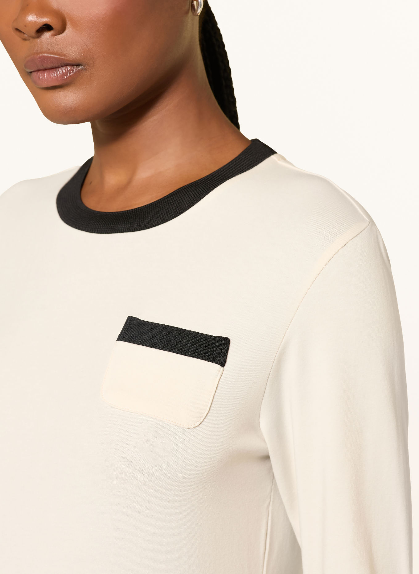 DOROTHEE SCHUMACHER Long-sleeve shirt ALL TIME FAVORITES: BEIGE / BLACK