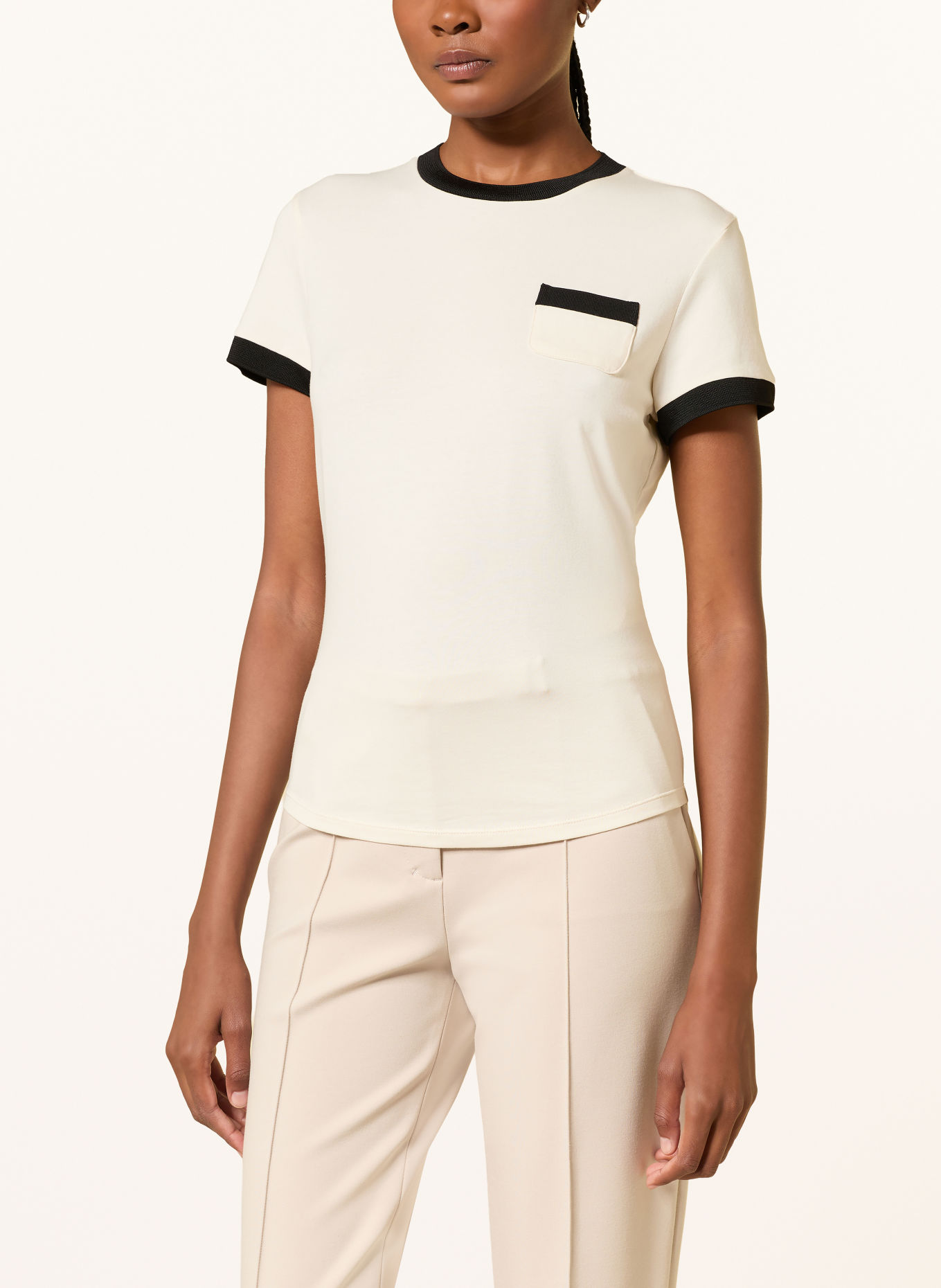 DOROTHEE SCHUMACHER T-Shirt ALL TIME FAVORITES: ECRU / SCHWARZ
