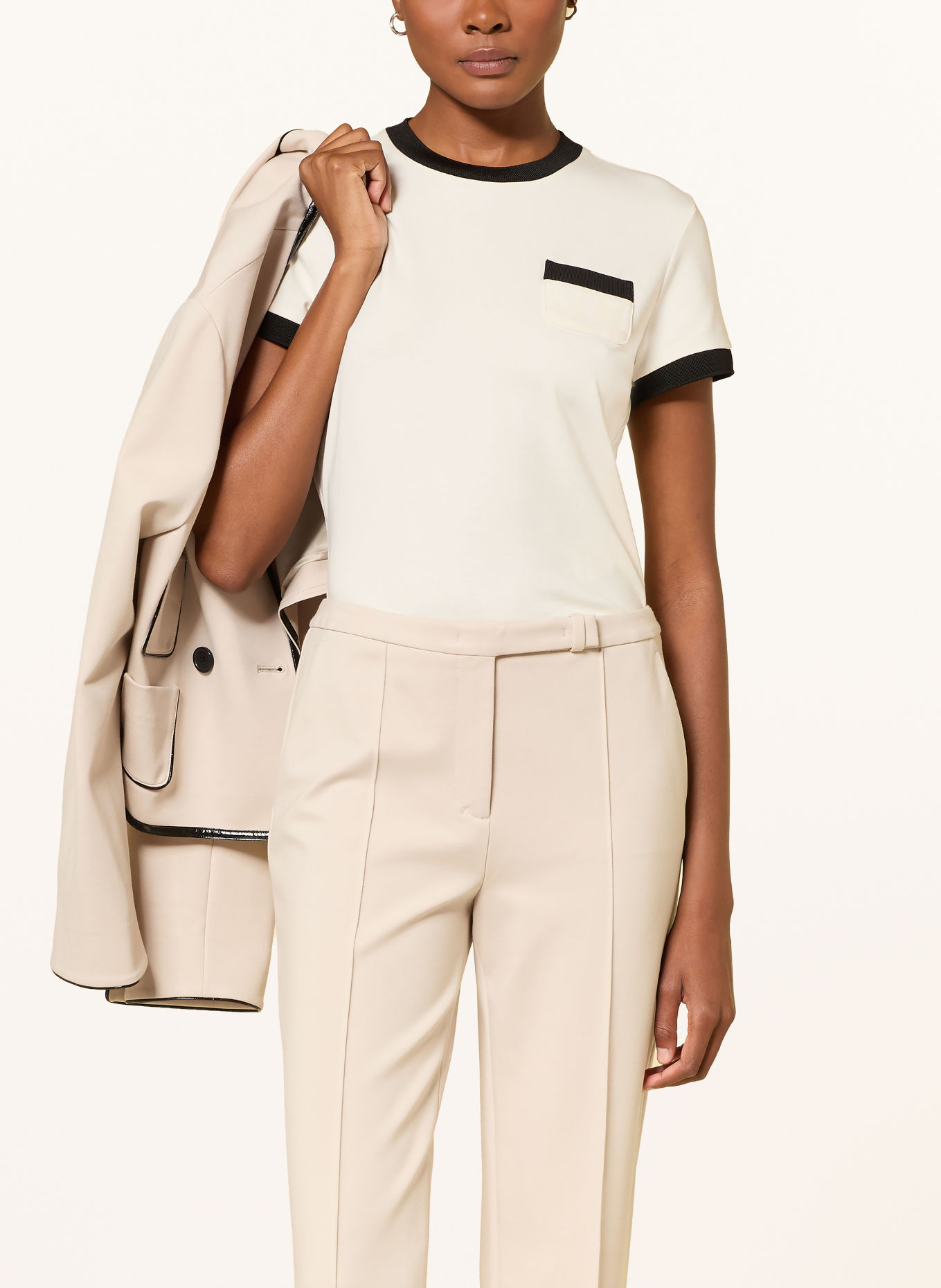 DOROTHEE SCHUMACHER T-Shirt ALL TIME FAVORITES: ECRU / SCHWARZ