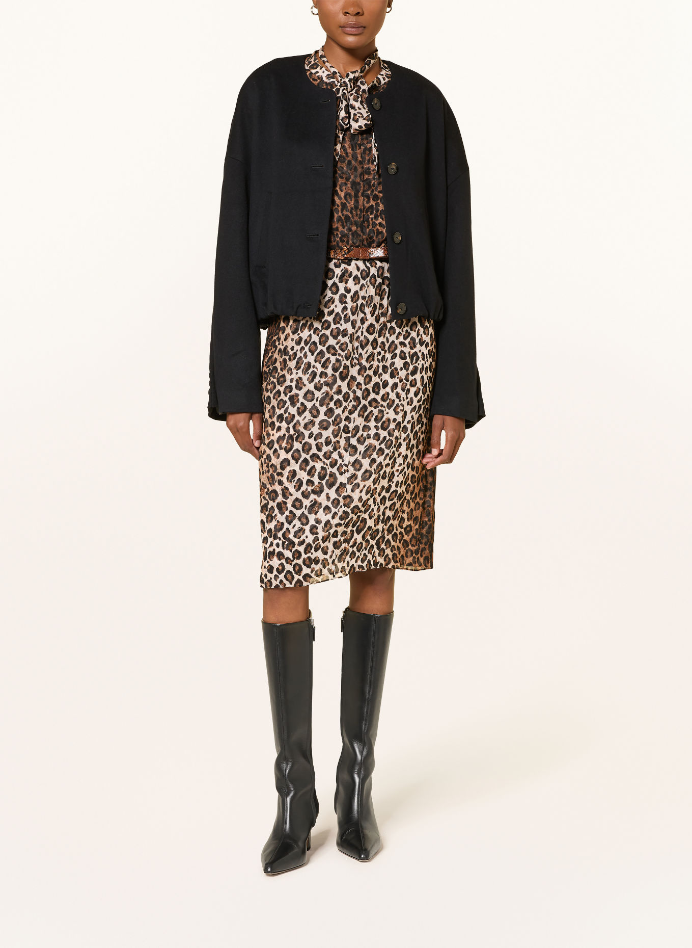 DOROTHEE SCHUMACHER Jupe WILD AT HEART: TAUPE / MARRON / NOIR