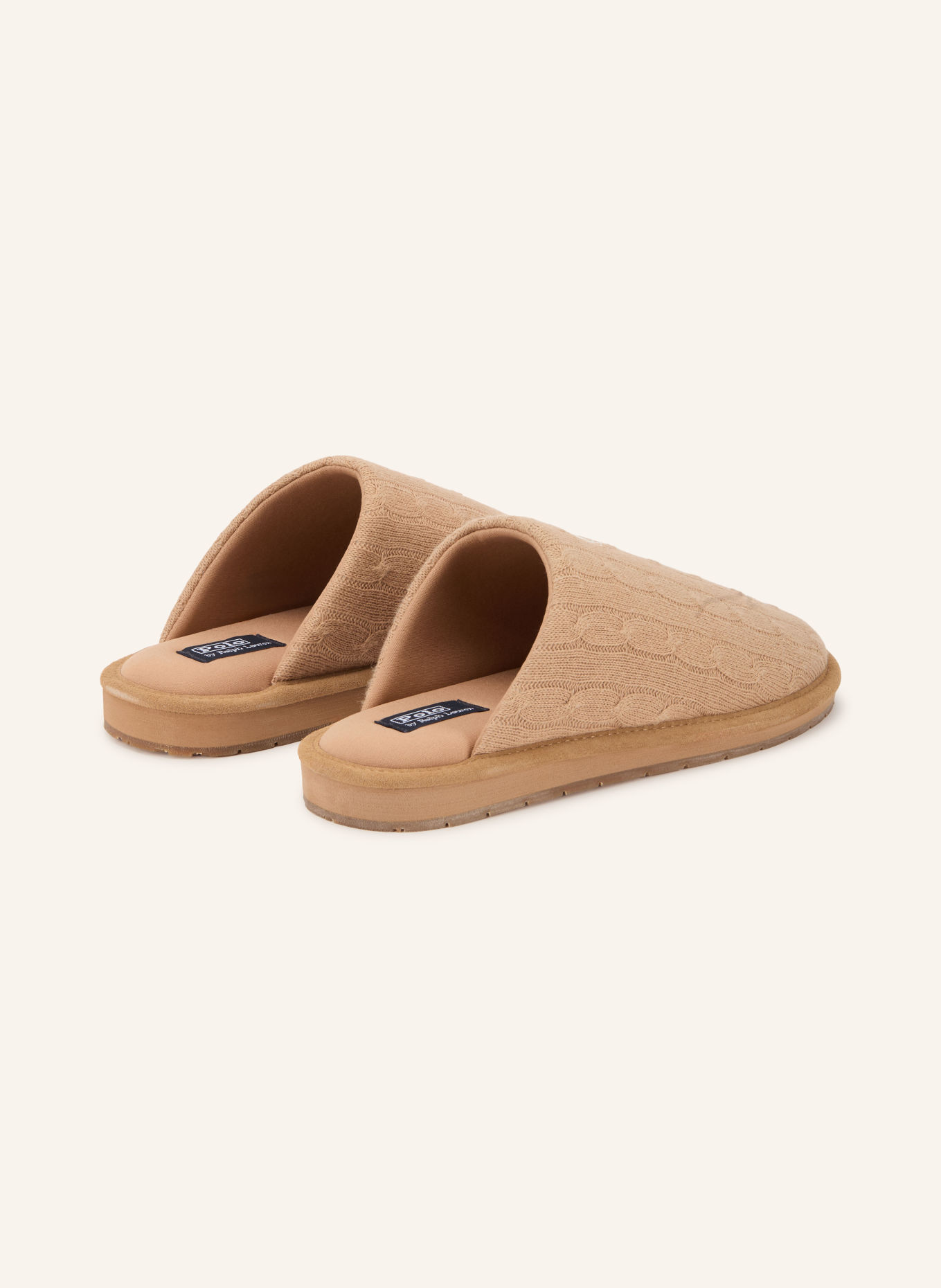 POLO RALPH LAUREN CAREY SCUFF Slippers: CAMEL