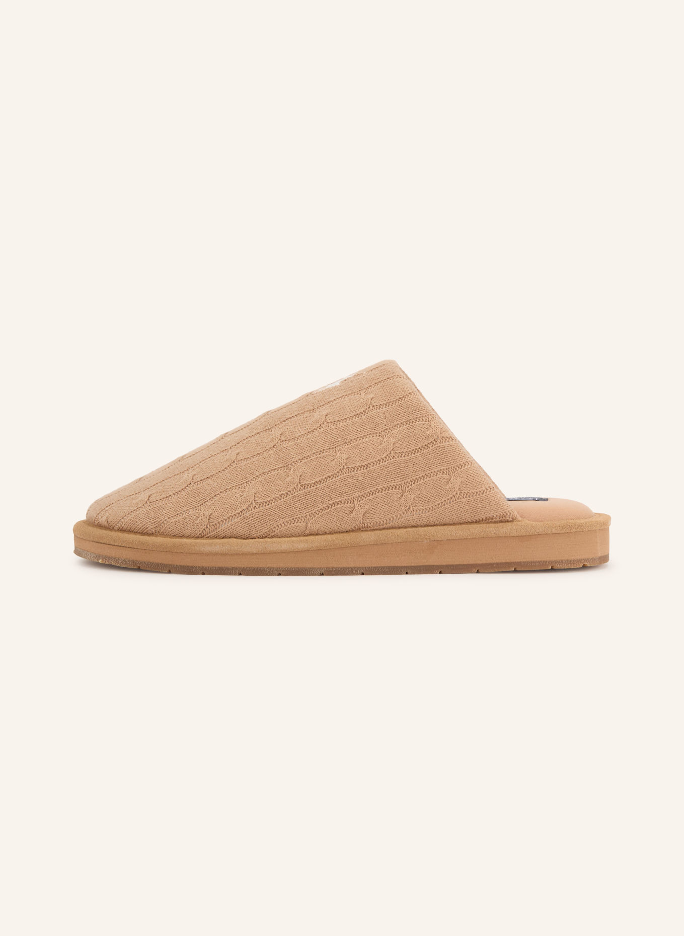 POLO RALPH LAUREN CAREY SCUFF Slippers: CAMEL