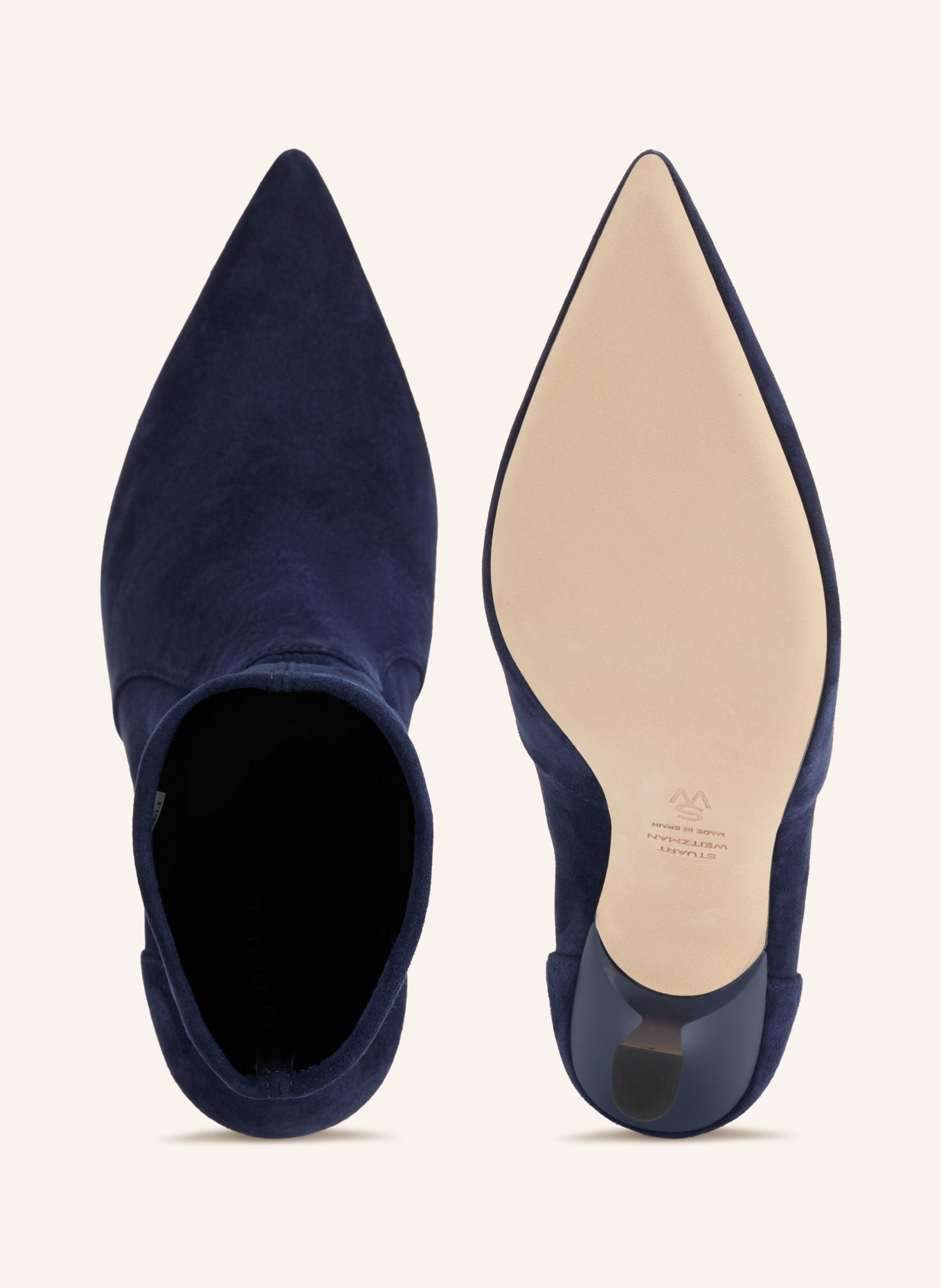 STUART WEITZMAN Kotníkové boty STUART SUPERSCULPT 75: TMAVĚ MODRÁ