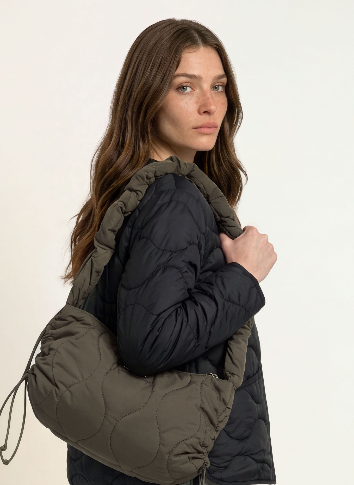 KAPTEN & SON SKARA QUILTED SMALL Crossbody Bag: KHAKI