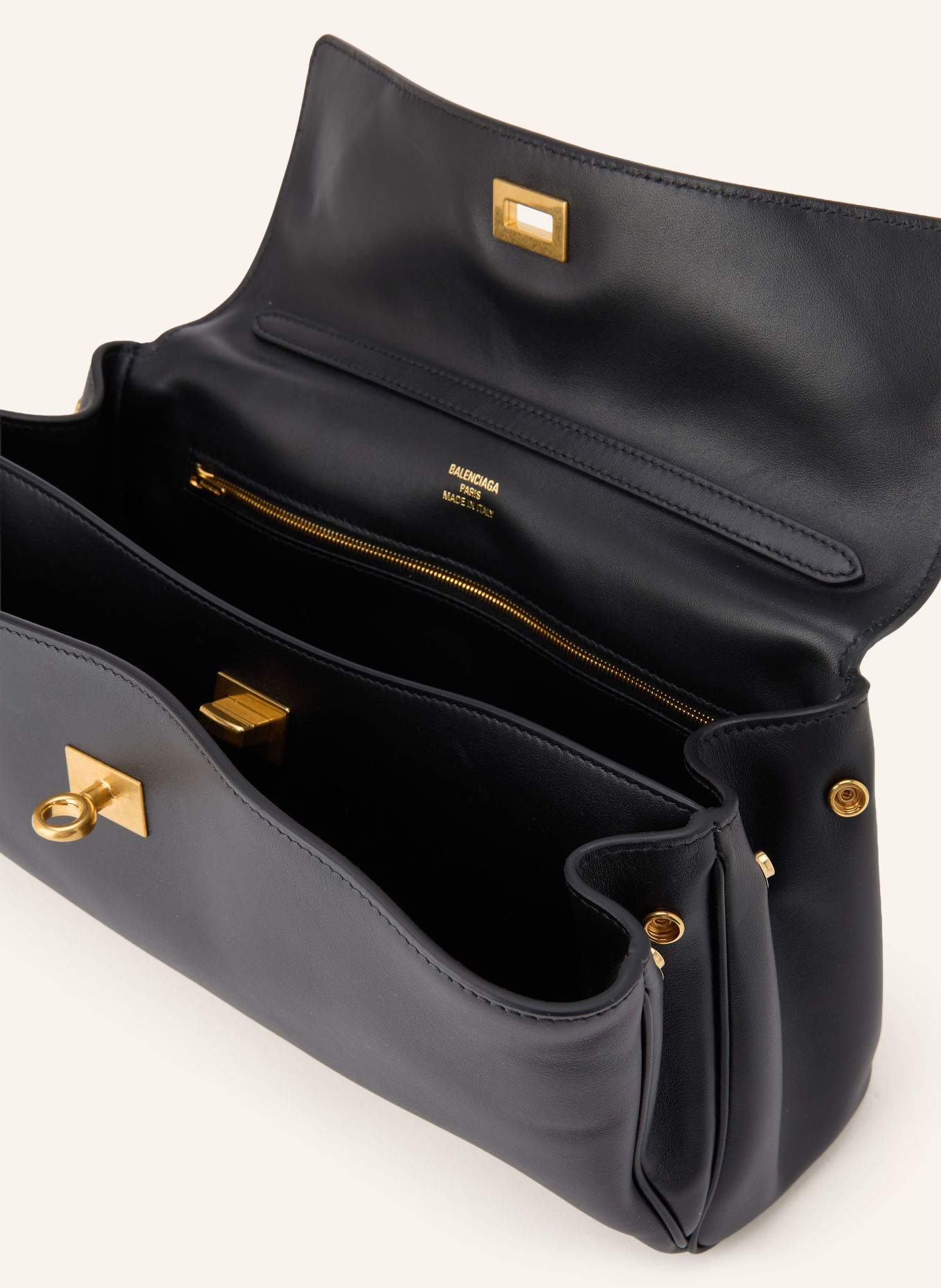 BALENCIAGA RODEO Shoulder Bag: BLACK / GOLD