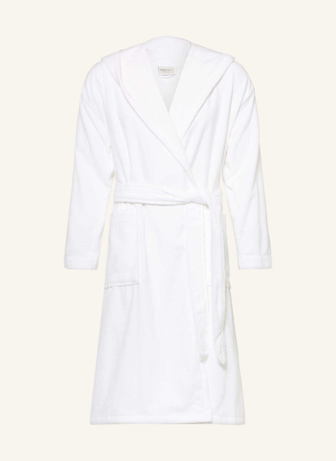 en VOGUE Peignoir unisexe PRIMO à capuche: BLANC
