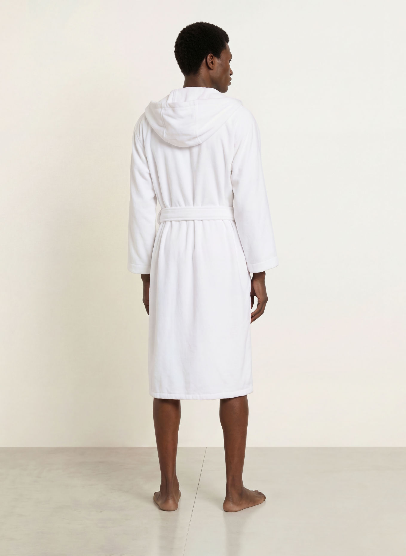 en VOGUE Peignoir unisexe PRIMO à capuche: BLANC