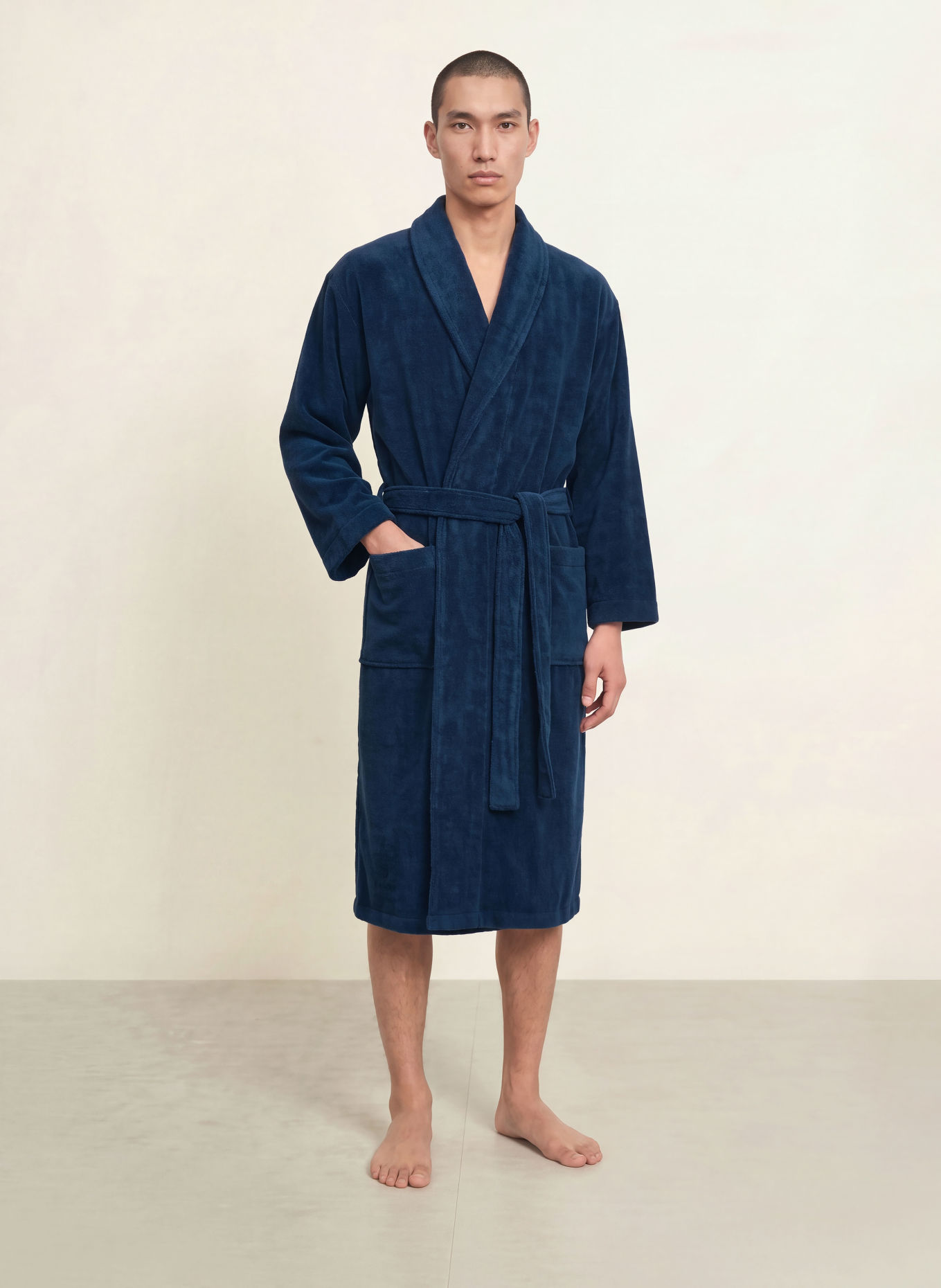 en VOGUE Peignoir unisexe PRIMO: BLEU FONCÉ