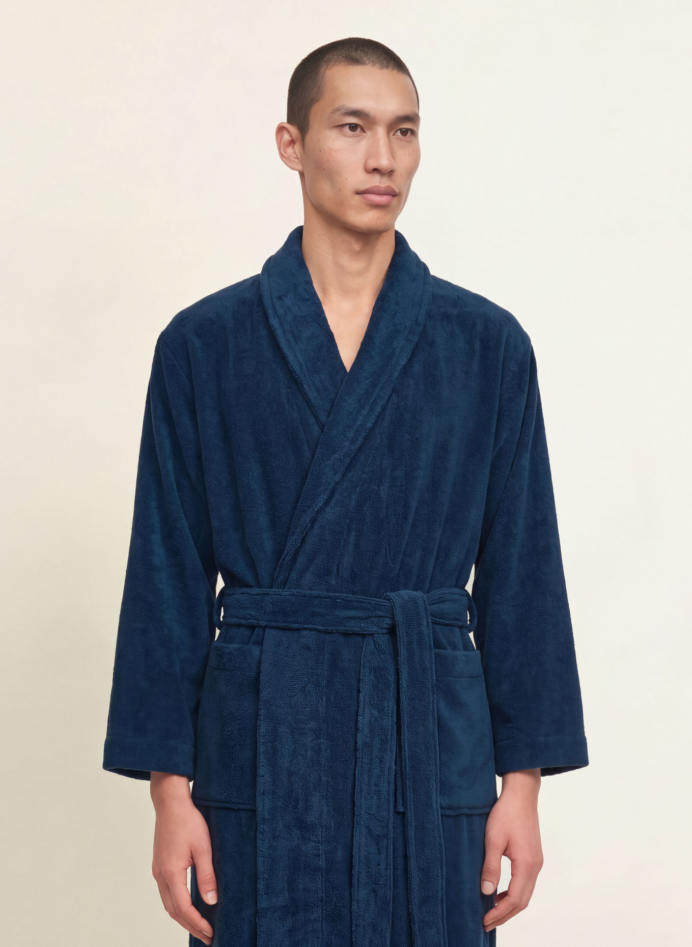 en VOGUE Peignoir unisexe PRIMO: BLEU FONCÉ