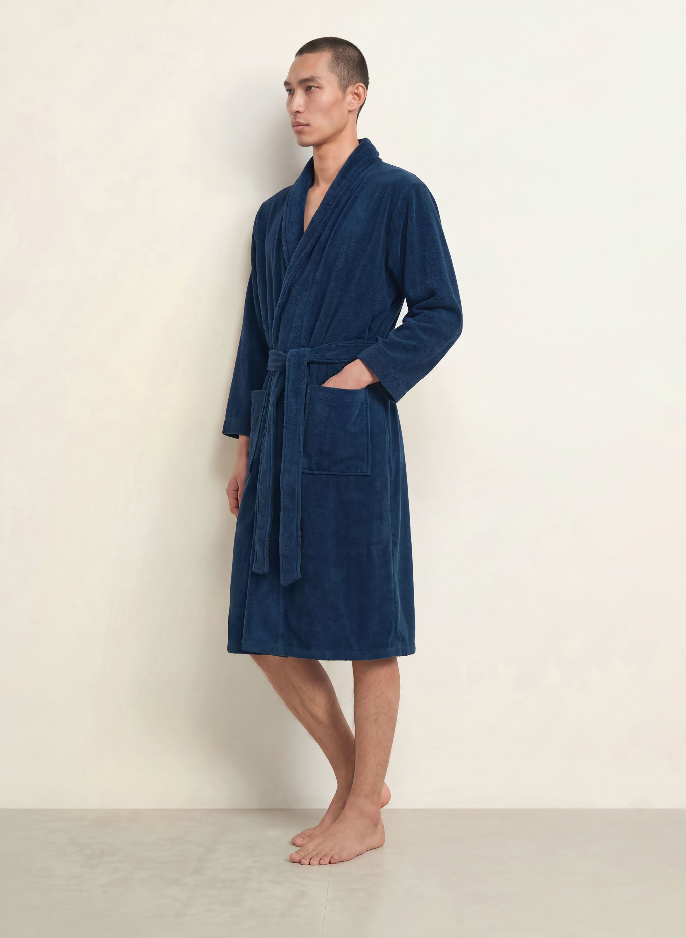 en VOGUE Peignoir unisexe PRIMO: BLEU FONCÉ