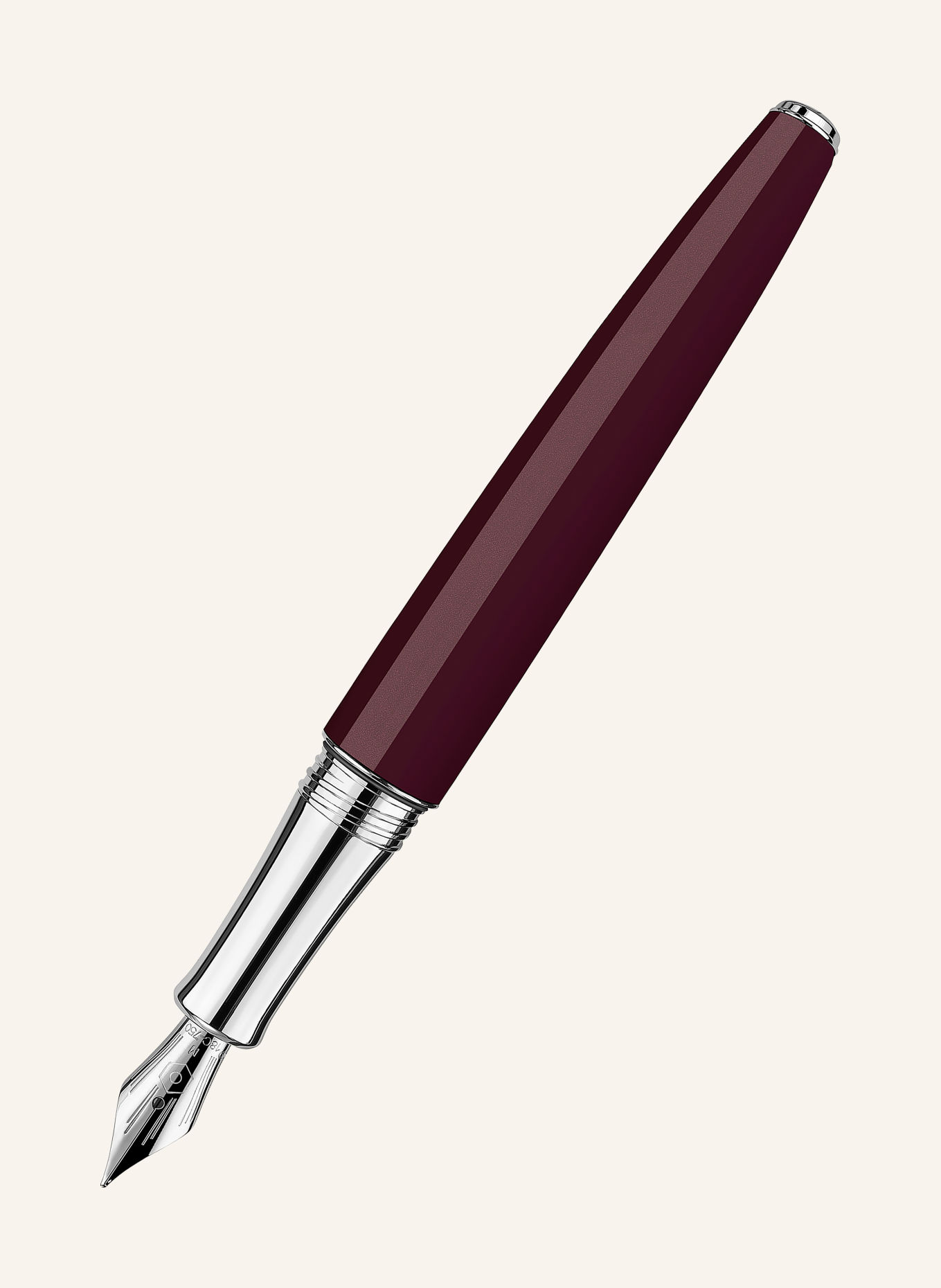 CARAN d'ACHE TOILE DE JOUY Set: LÉMAN™ Fountain pen and Leather Case: DARK RED / SILVER
