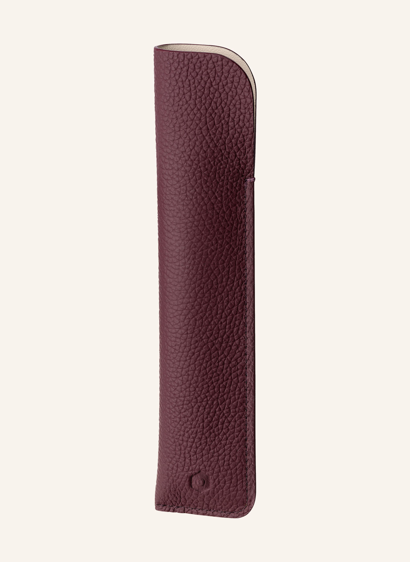 CARAN d'ACHE TOILE DE JOUY Set: LÉMAN™ Ballpoint pen and Leather Case: DARK RED / SILVER
