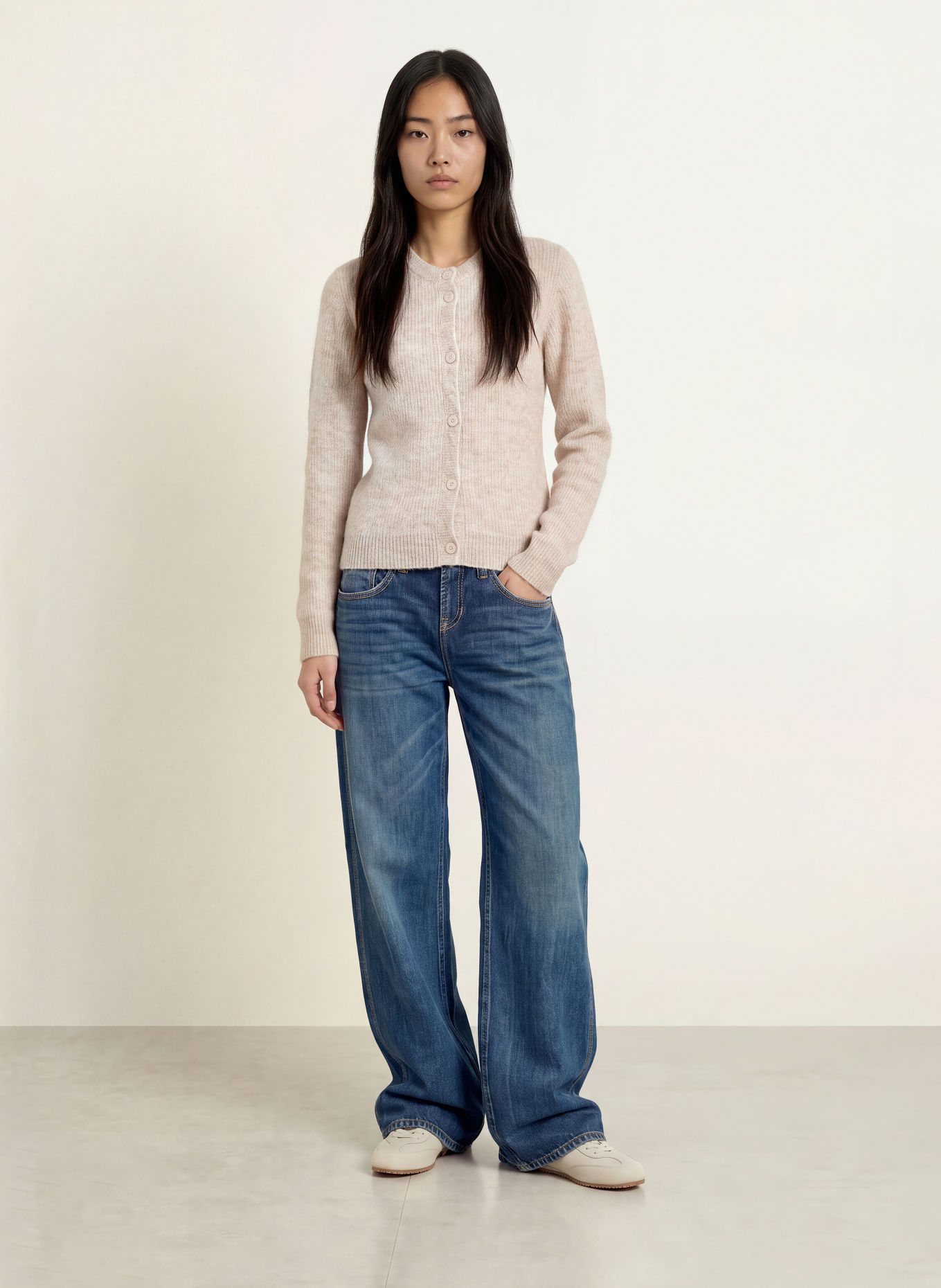 minimum KORA Cardigan with Mohair: BEIGE