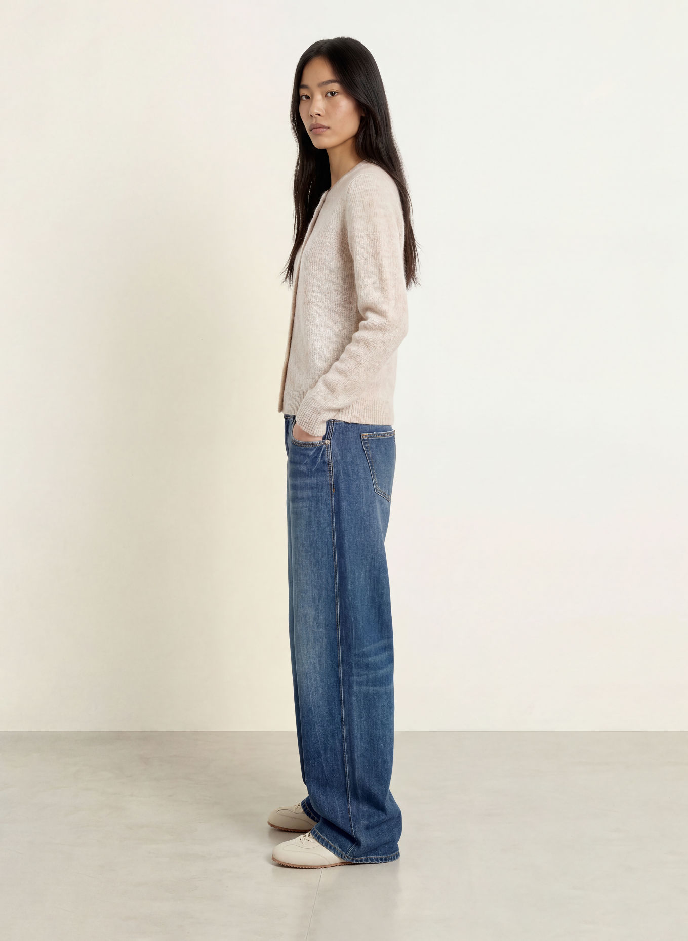 minimum KORA Cardigan with Mohair: BEIGE