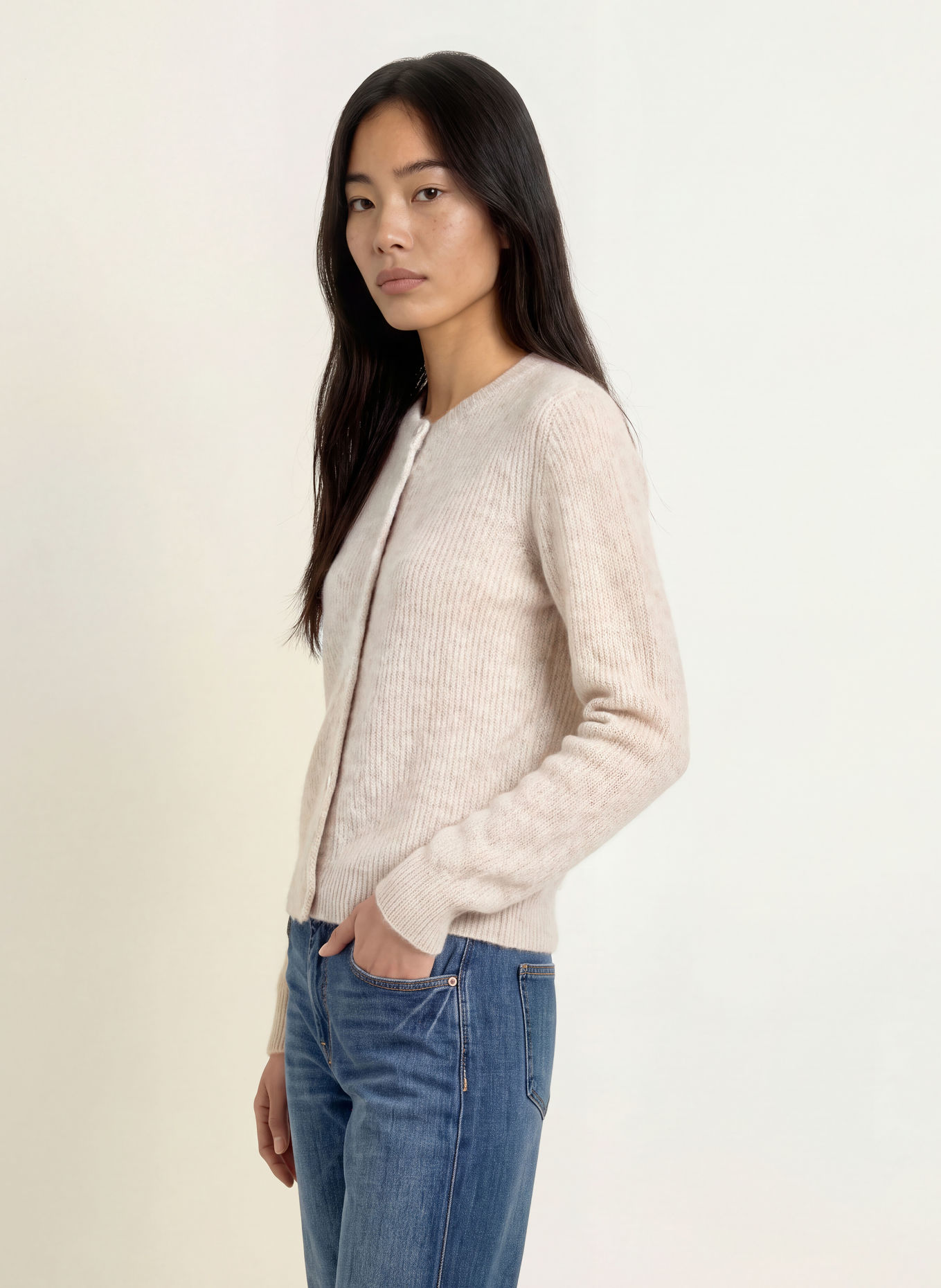 minimum KORA Cardigan with Mohair: BEIGE