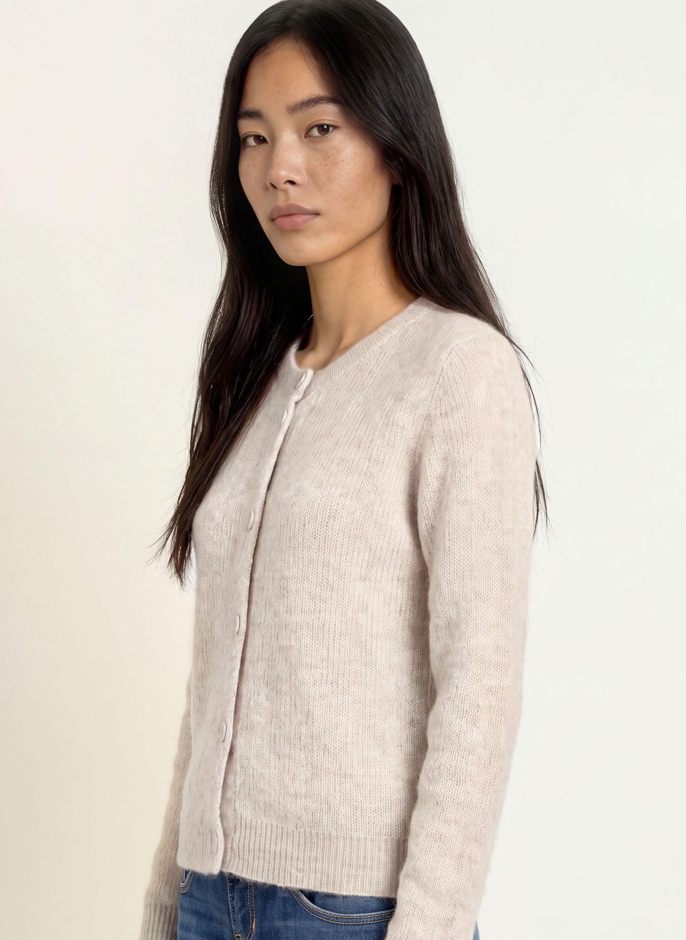 minimum KORA Cardigan with Mohair: BEIGE
