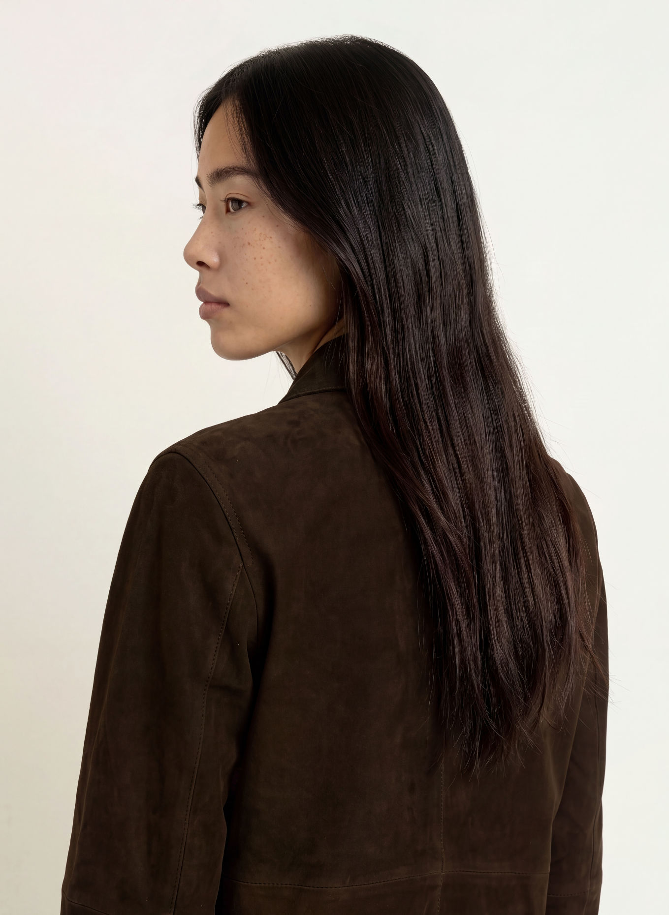 minimum Leder-Overshirt LUCIA: DUNKELBRAUN