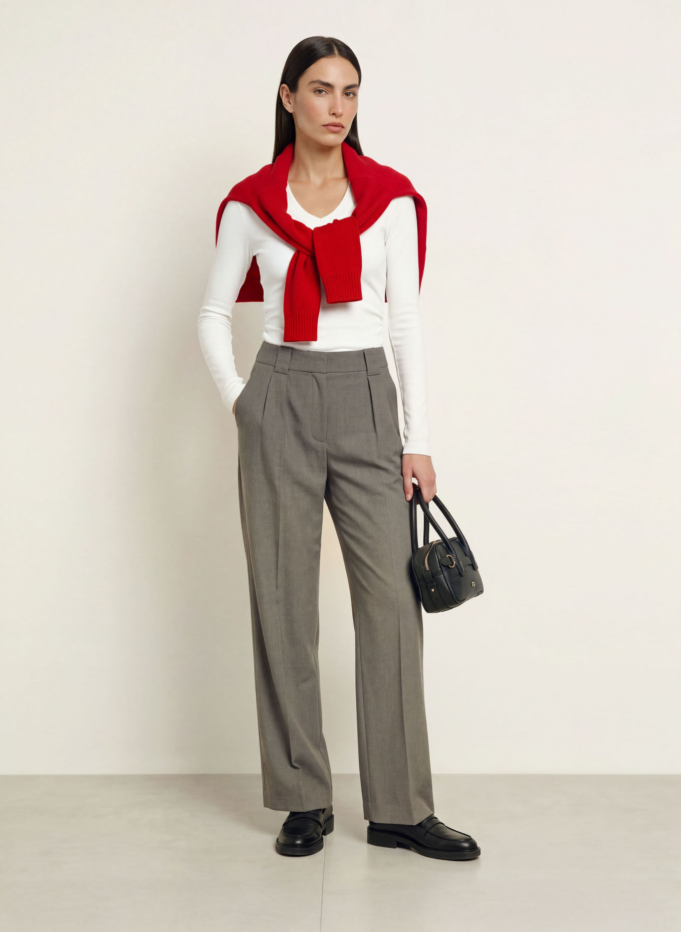REISS SANDRINE Long-sleeve shirt: WHITE