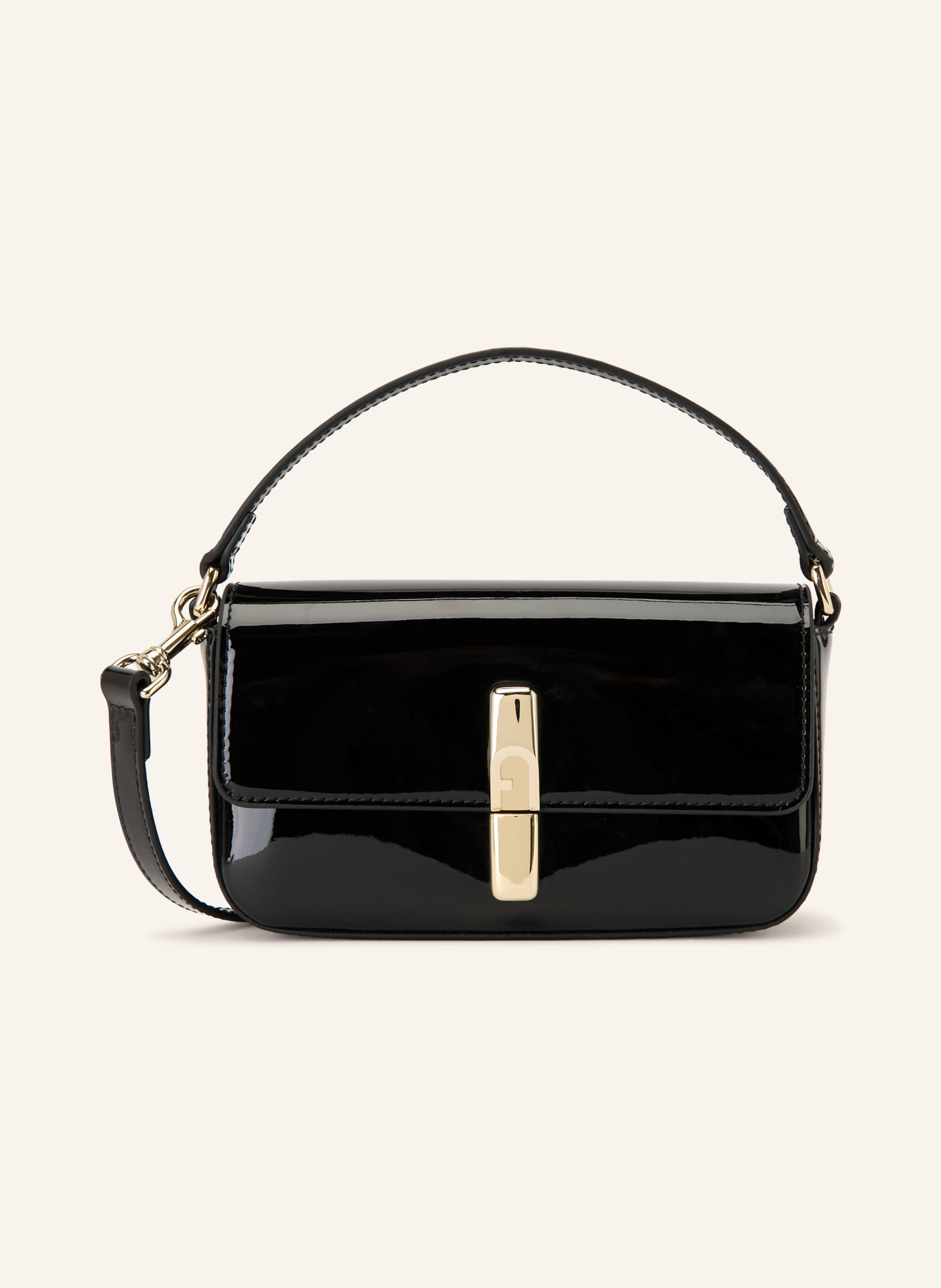 FURLA IRIDE MICRO Handbag: BLACK / GOLD