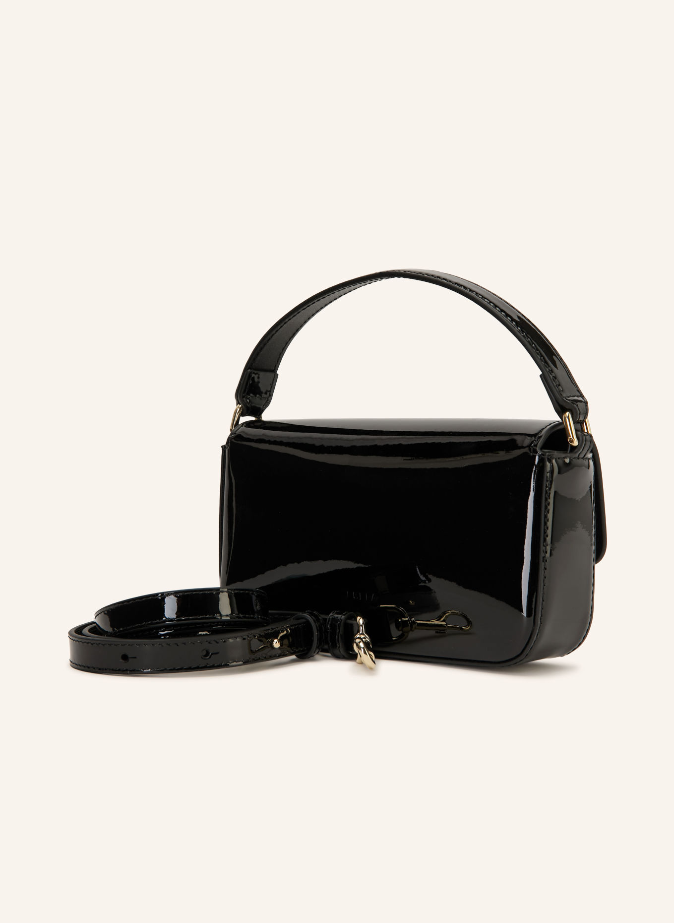 FURLA IRIDE MICRO Handbag: BLACK / GOLD