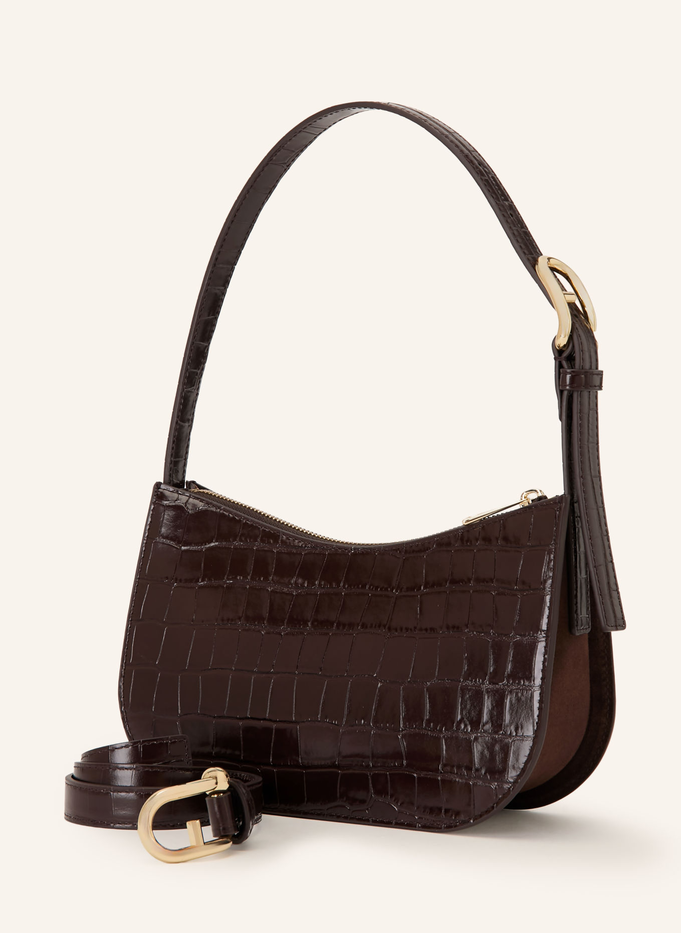 FURLA Schoudertas SARA SMALL: MARRON FONCÉ / GOUD