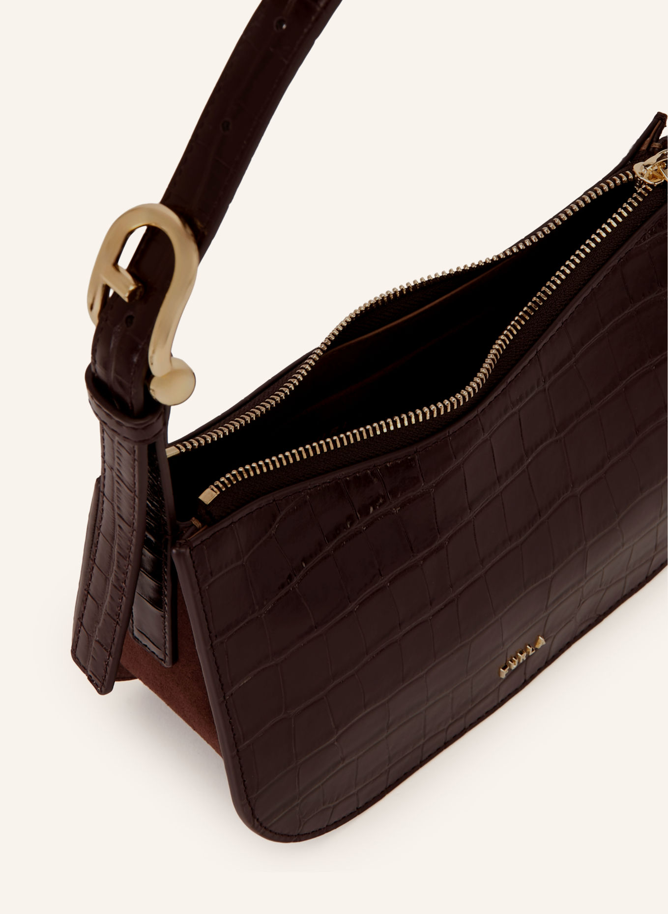 FURLA Schoudertas SARA SMALL: MARRON FONCÉ / GOUD