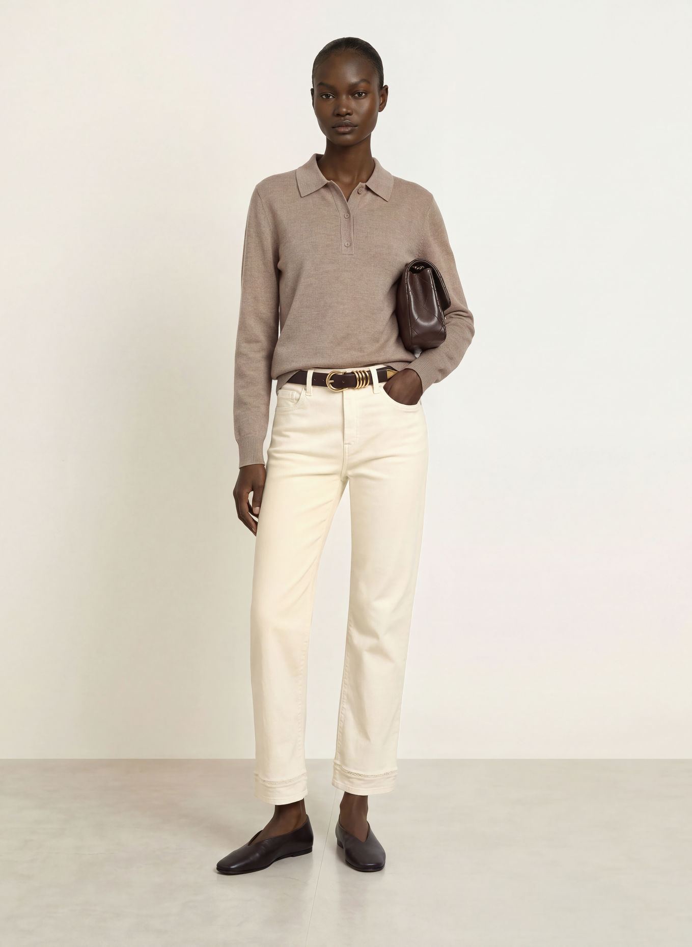 RAFFAELLO ROSSI Jean cropped KIRA: 210 VANILLE