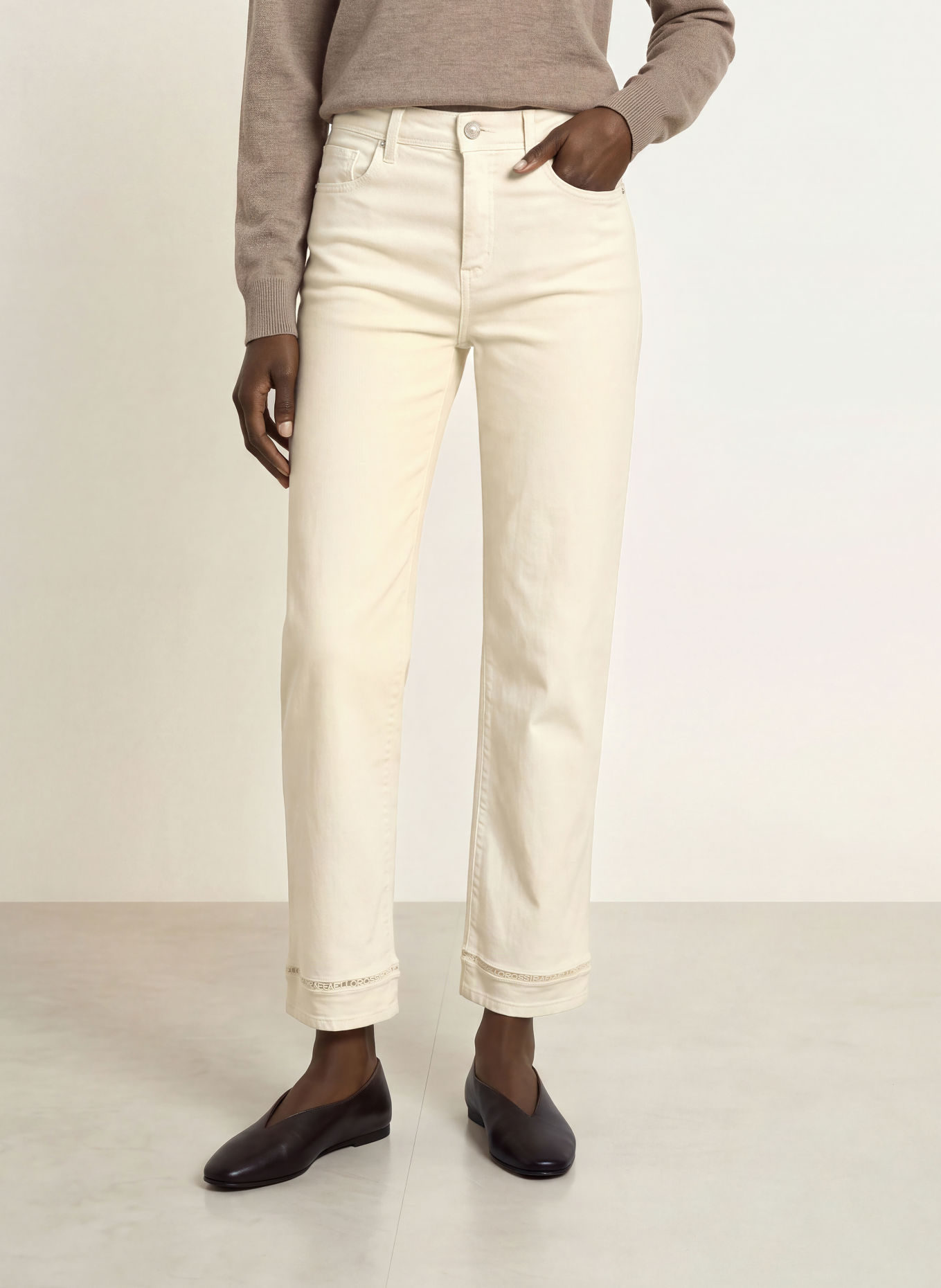 RAFFAELLO ROSSI Jean cropped KIRA: 210 VANILLE