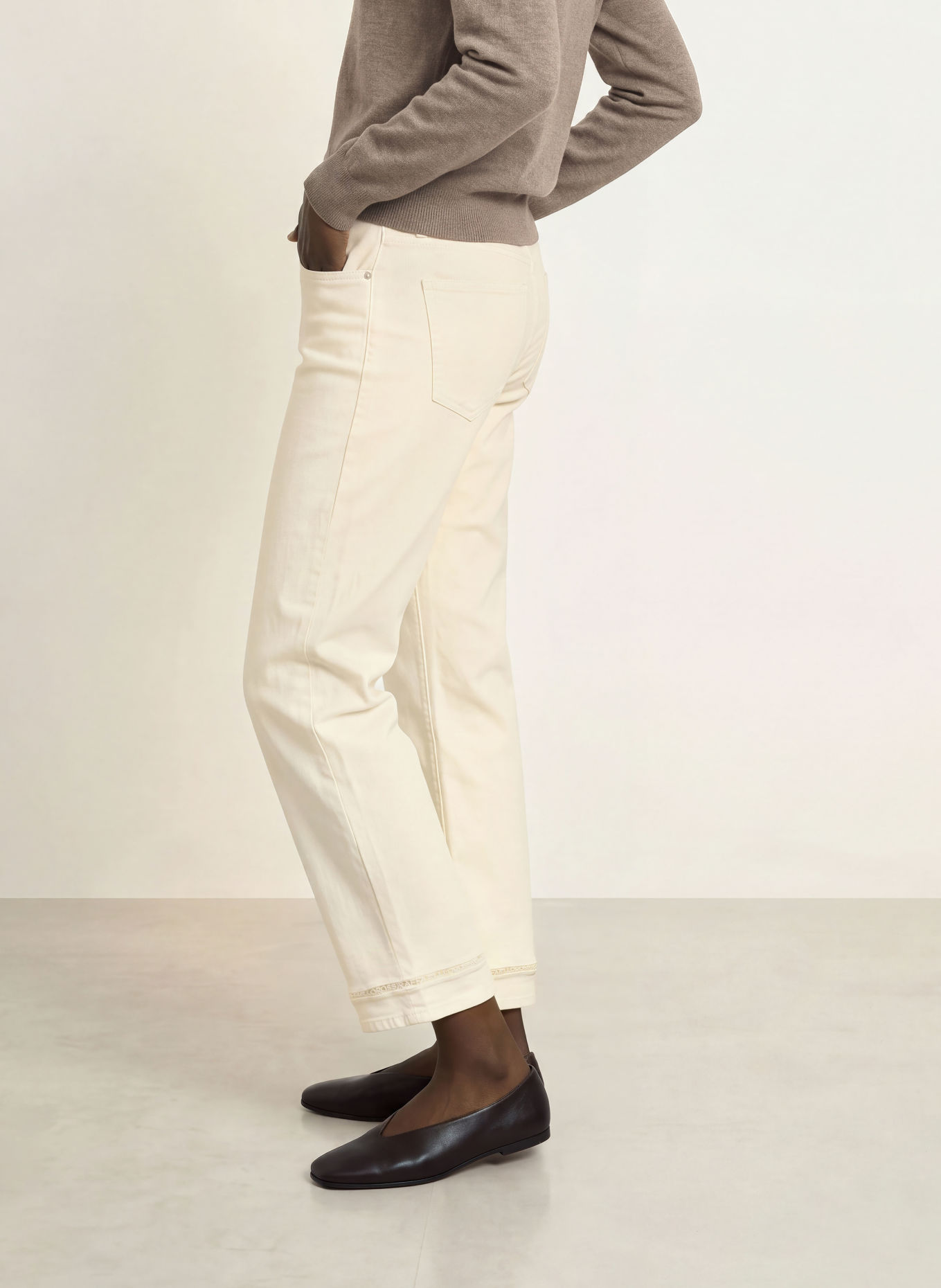 RAFFAELLO ROSSI Jean cropped KIRA: 210 VANILLE
