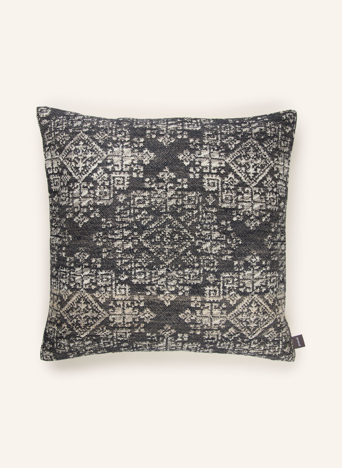 PAD ROOT Decorative Cushion Cover with Silk: DARK GRAY / BEIGE / CREAM
