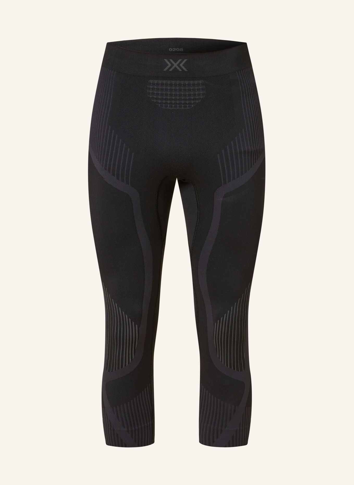 X-BIONIC Collant technique INVENT à jambes raccourcies: NOIR