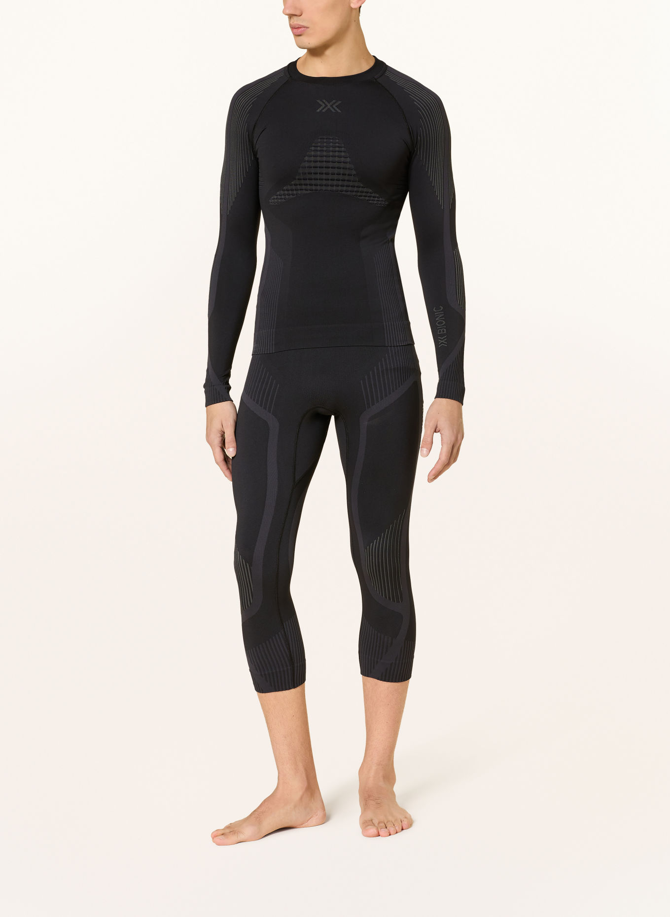 X-BIONIC Collant technique INVENT à jambes raccourcies: NOIR