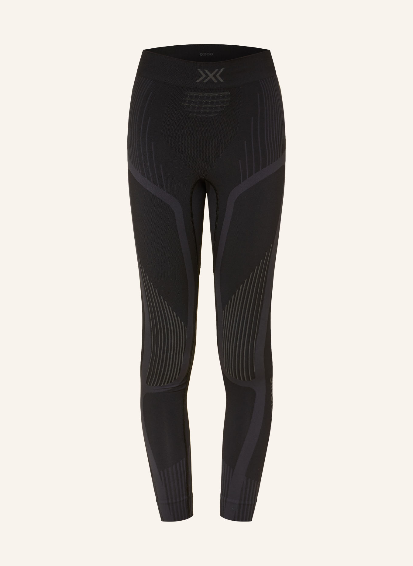 X-BIONIC INVENT functional underwear pants with shorter leg length: BLACK / DARK GRAY