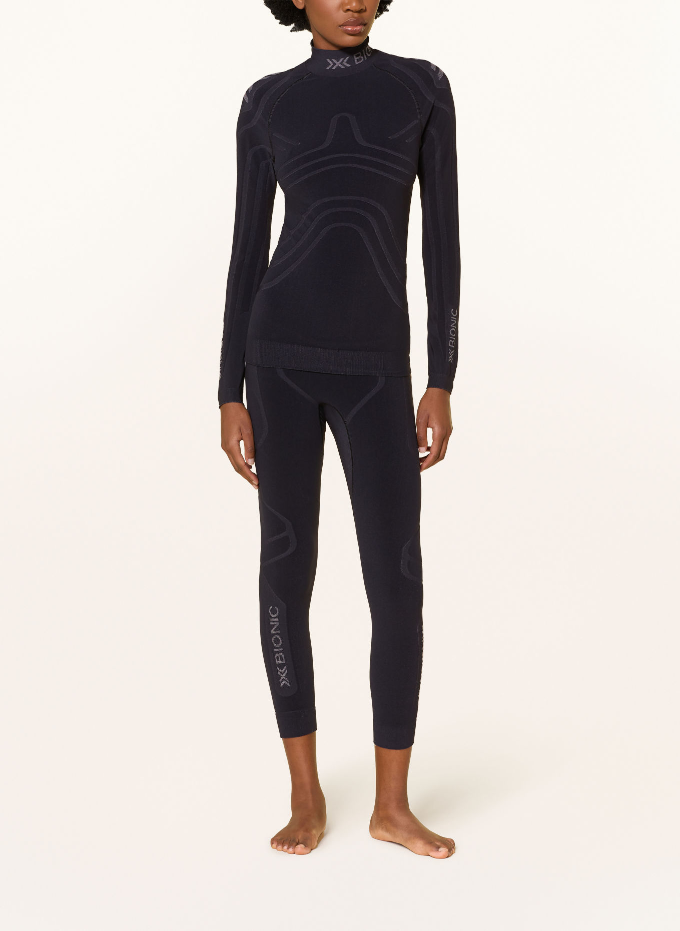 X-BIONIC HEATLOOP Functional underwear shirt: BLACK / CREAM