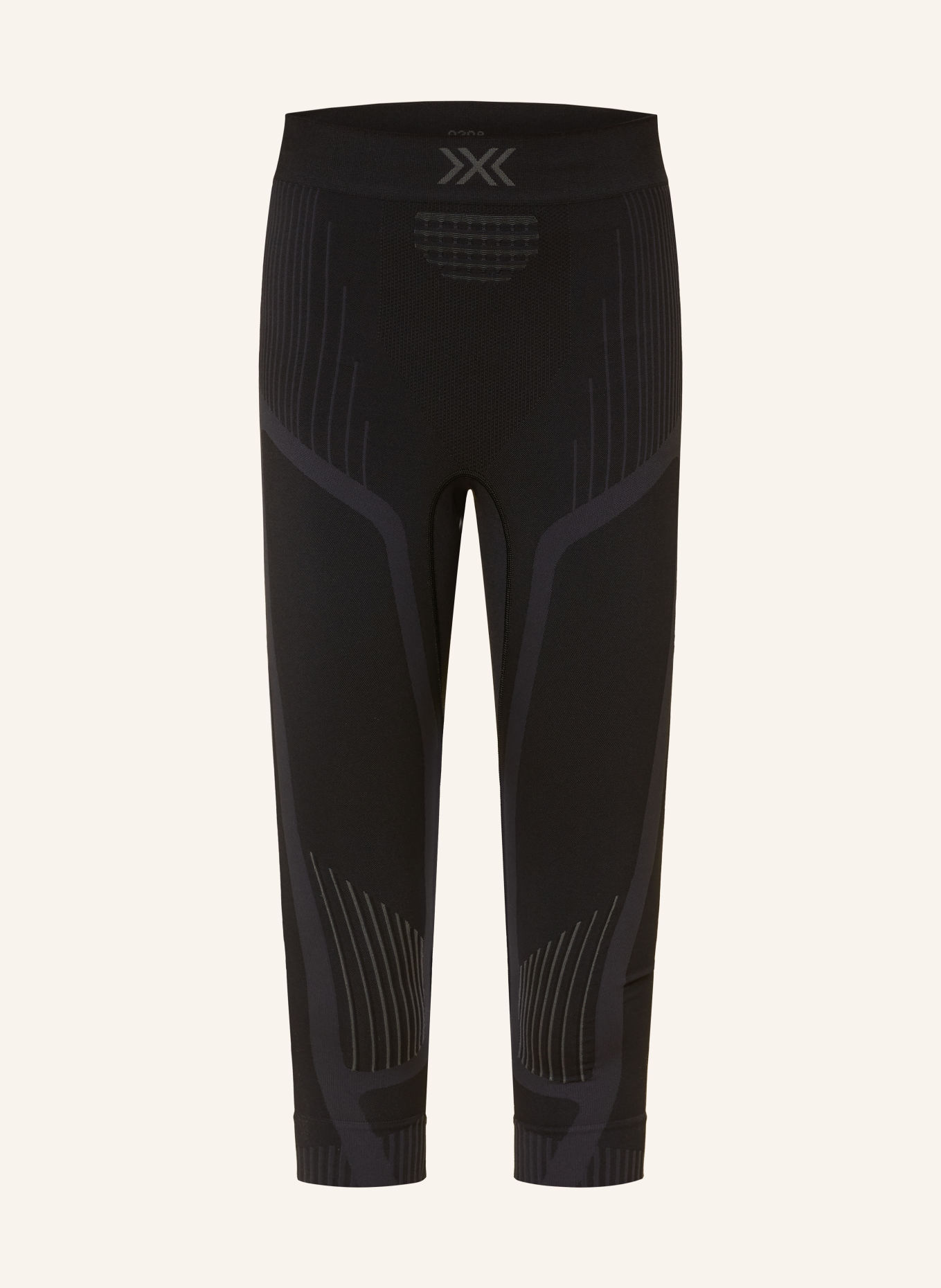 X-BIONIC INVENT functional underwear pants with shorter leg length: BLACK