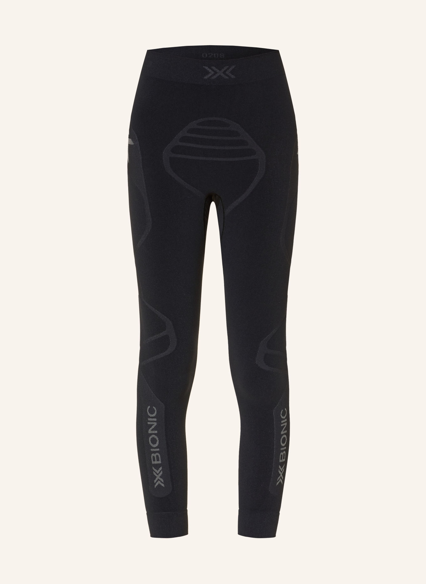 X-BIONIC HEATLOOP functional underwear pants with shorter leg length: BLACK