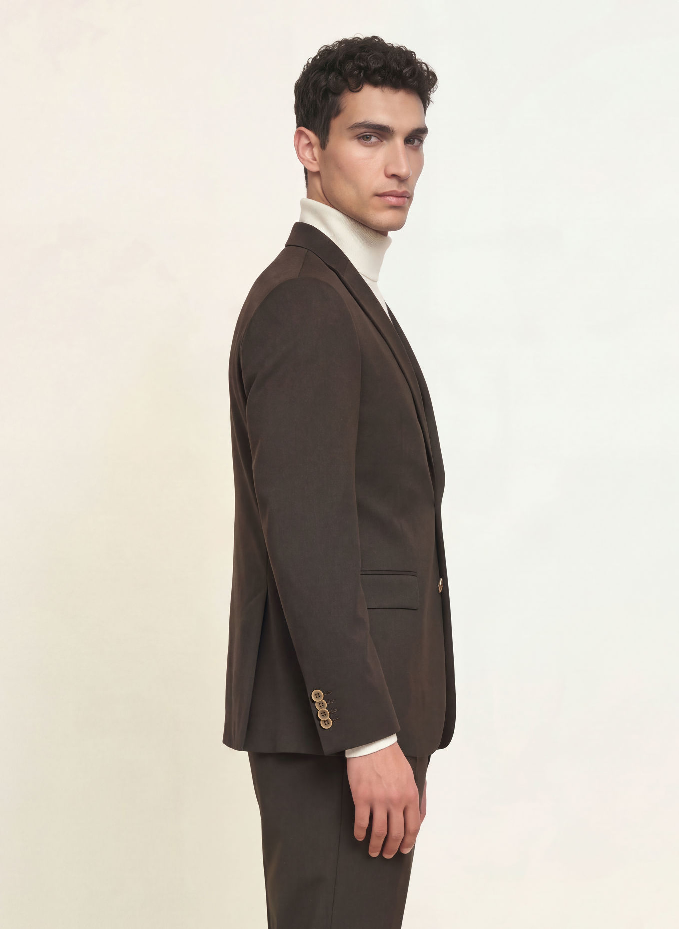 PAUL Slim-Fit Suit Jacket: 880 DARK BROWN