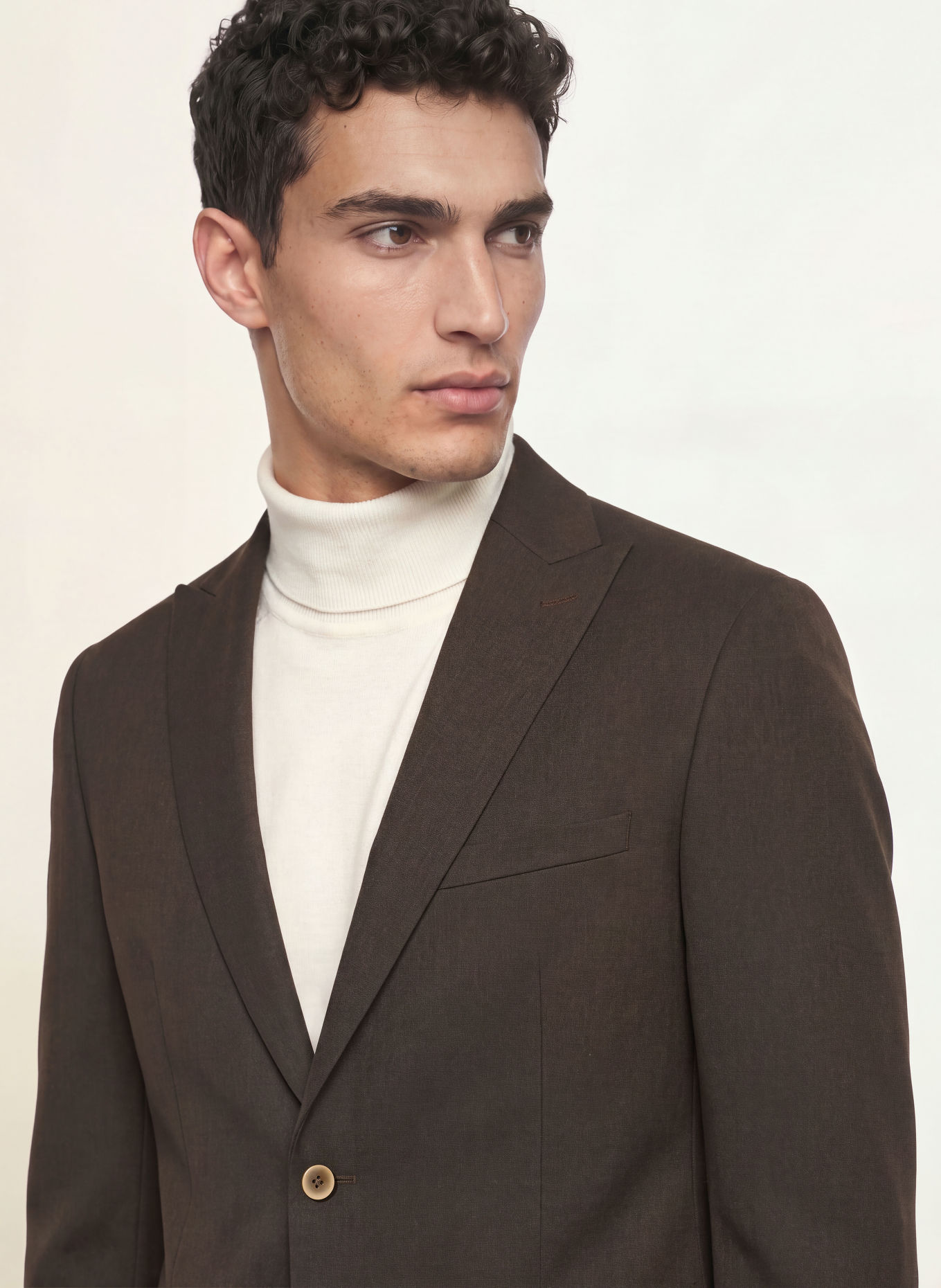 PAUL Slim-Fit Suit Jacket: 880 DARK BROWN